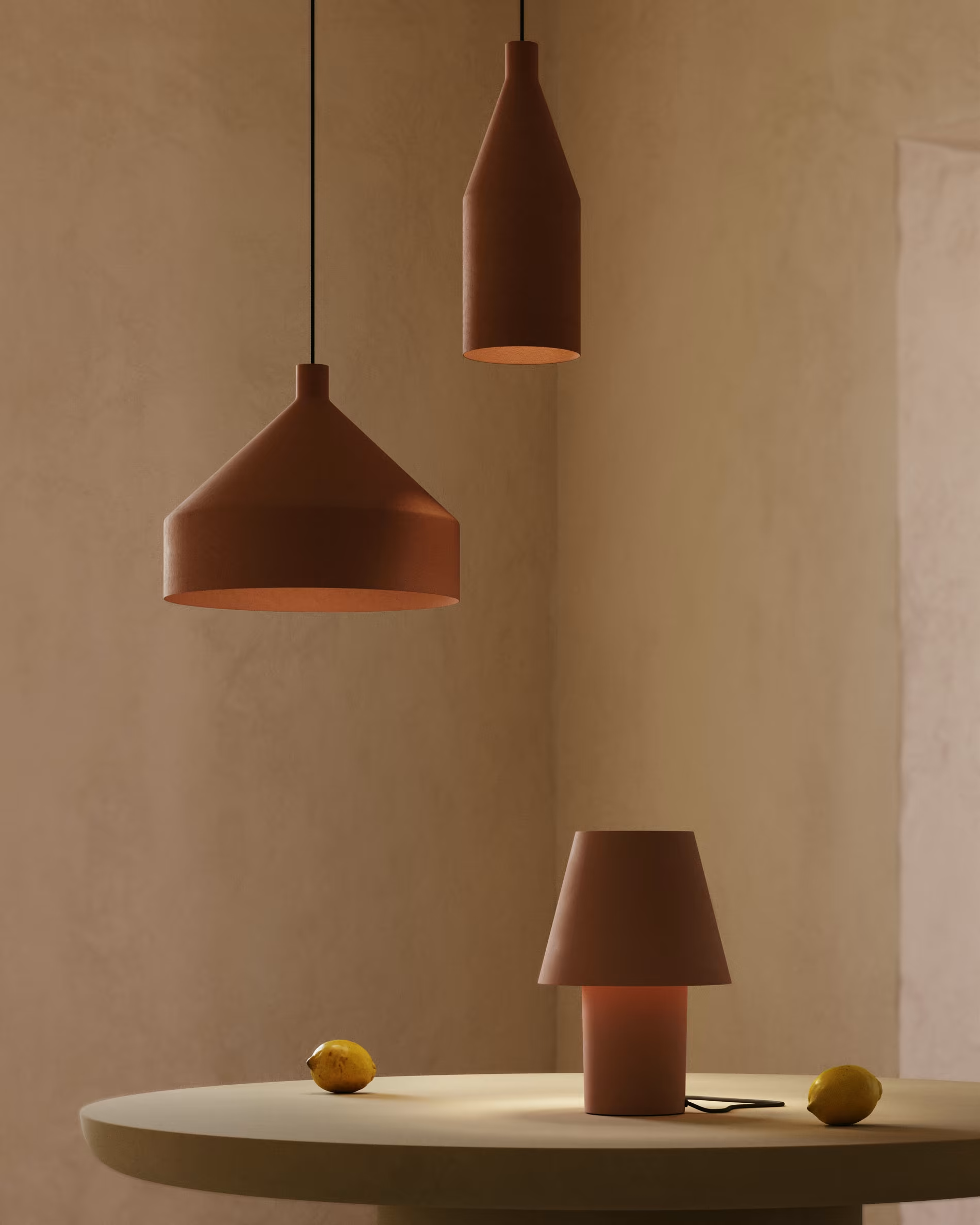 Lampa wisząca PERALTA terakotowy – metal, Kave Home