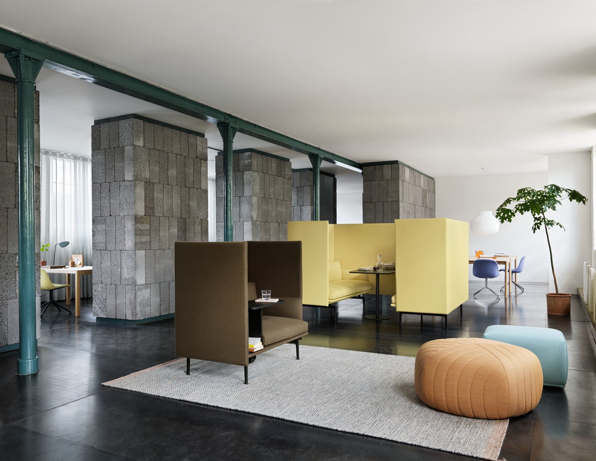Vloerkleed PLY zwart-wit