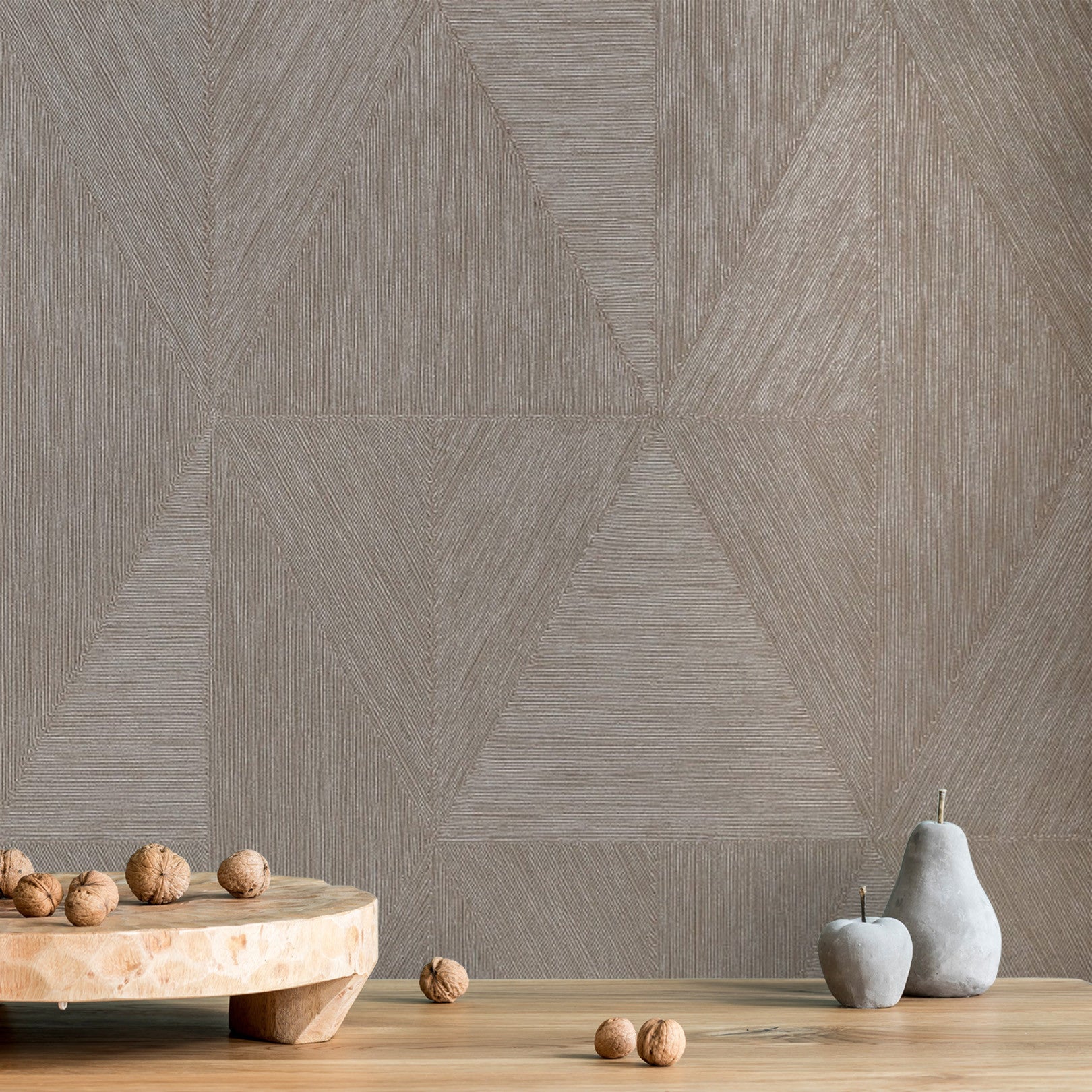 Metalen behang met geometrisch patroon PARANGON - ARGENT zilver