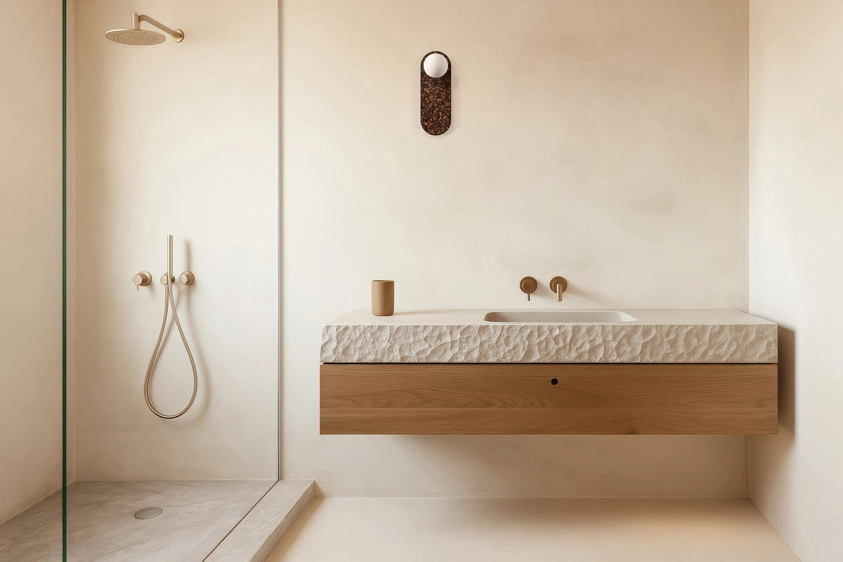 Ovale wandlamp LEGRA bruin