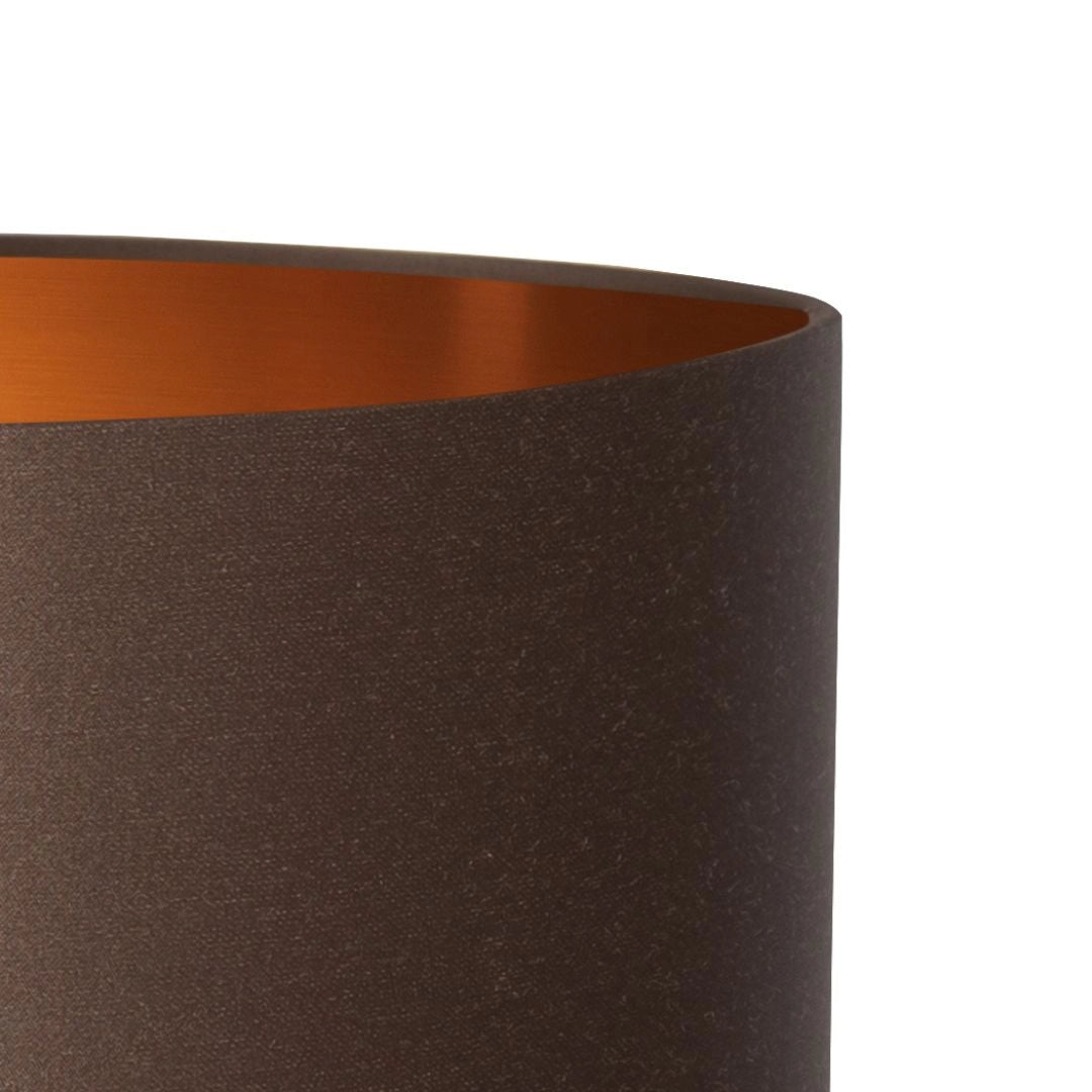 SALVADOR table lamp smoked glass with brown shade and black finish [wycofane]