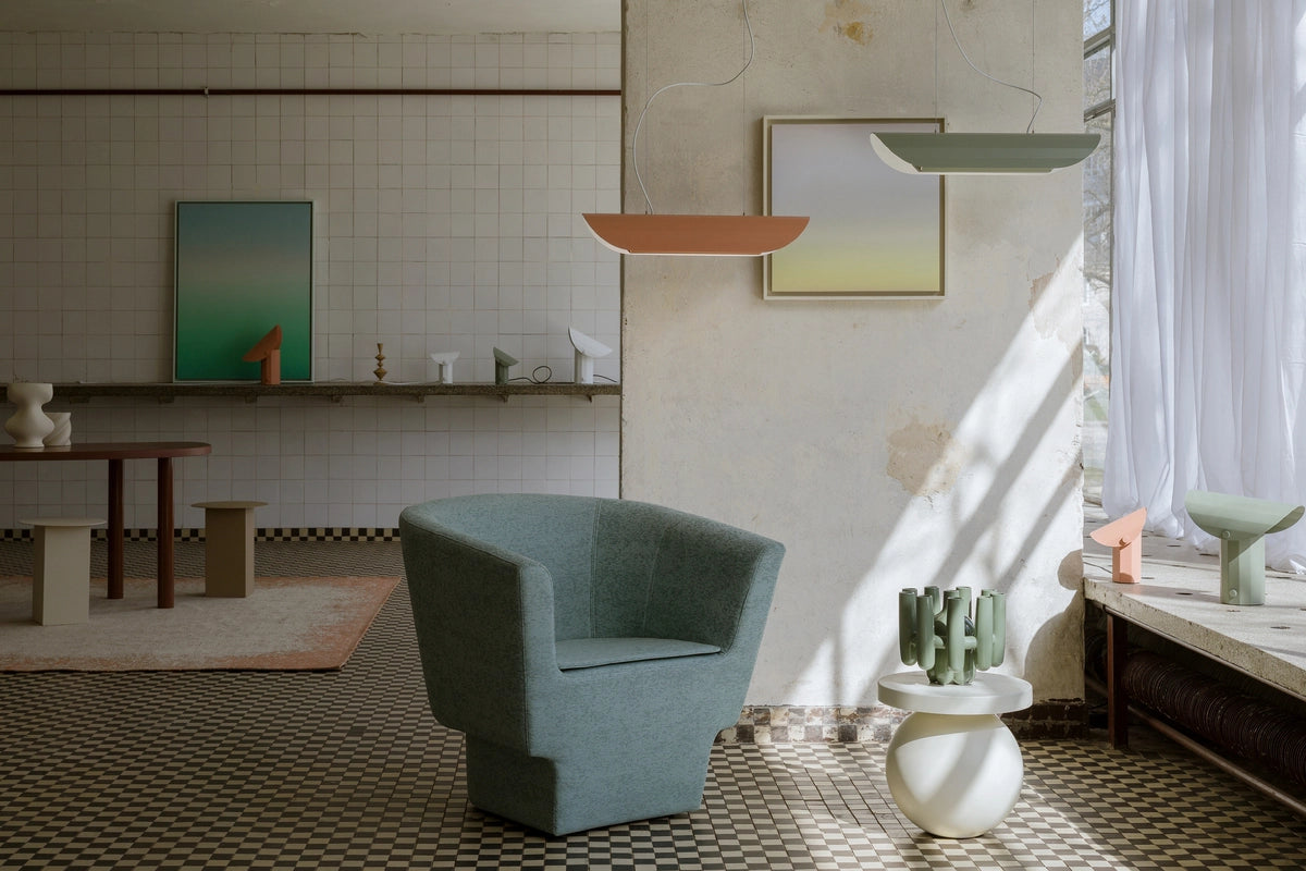 Lineare Pendelleuchte APOLIN gebrochenes Rosa