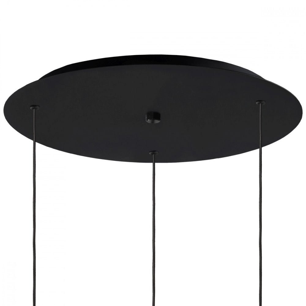 Pendelleuchte mit drei Punkten AVIA 3 rauchschwarz mit schwarzem Finish