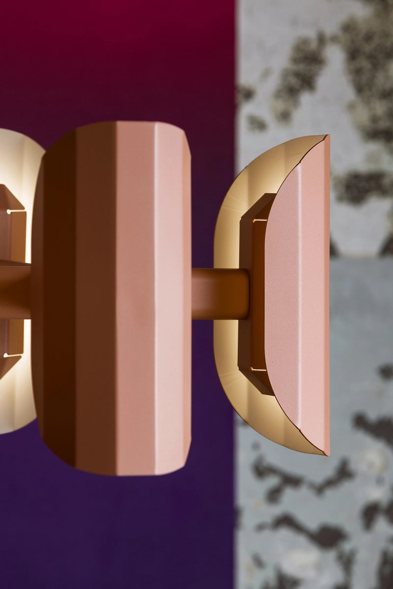 APOLIN multi-armed pendant lamp in broken pink