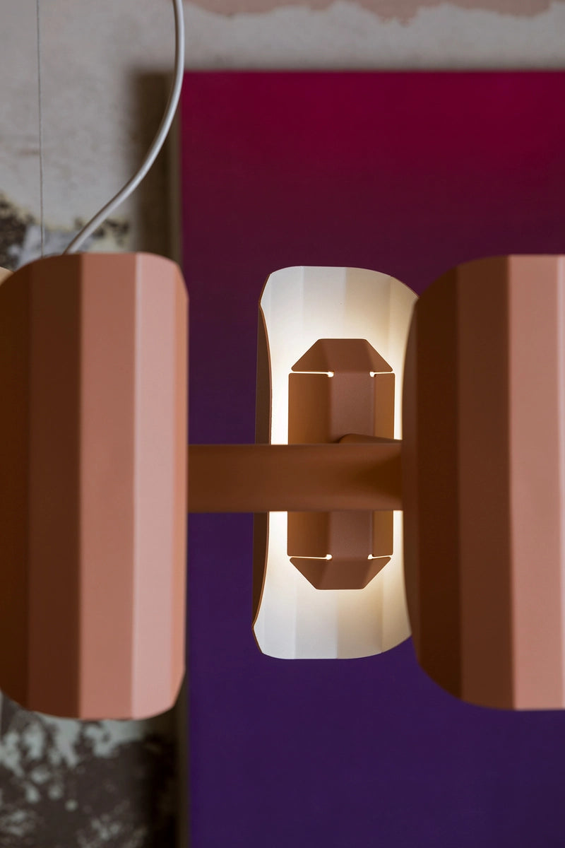 Hanglamp met meerdere armen APOLIN gebroken roze