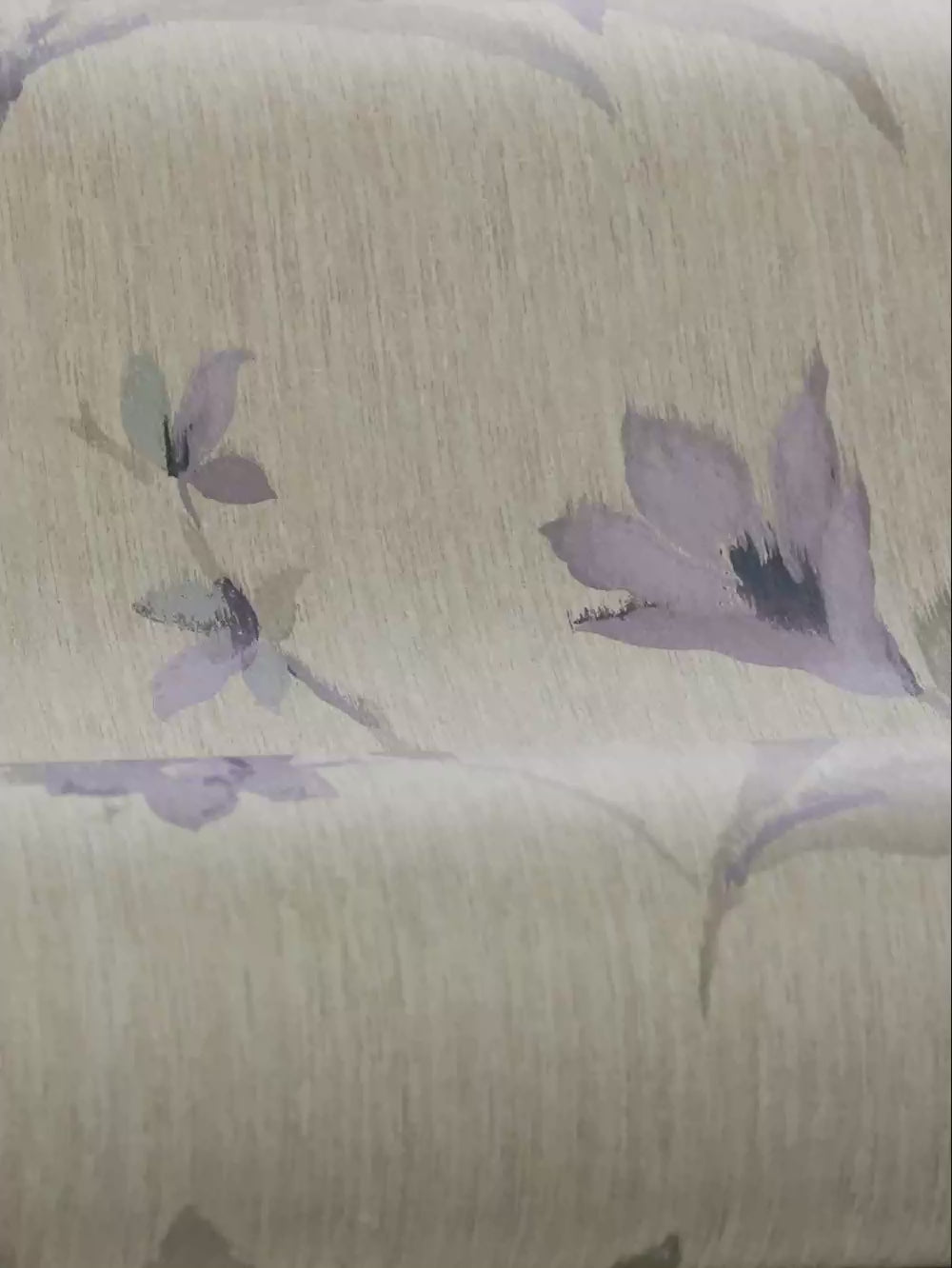 Beige wanddecoratie met bloemenmotief MARLENE