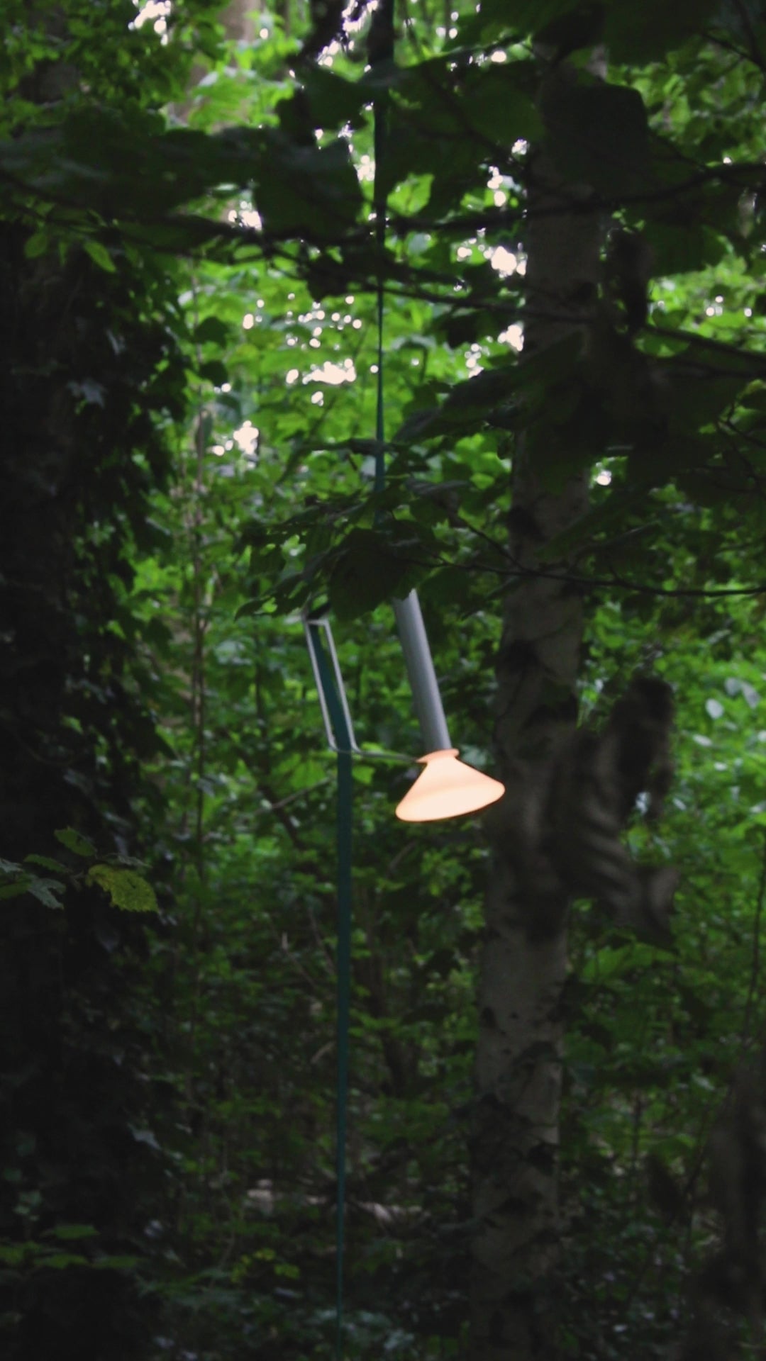 Draagbare buitenlamp PITON zilver
