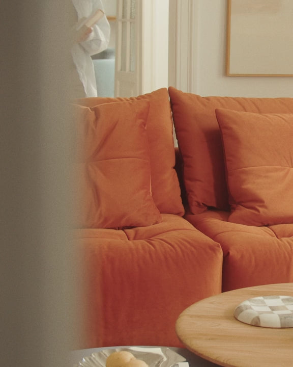 Sofa voor 3 personen met slaapfunctie BLOOM lichtgrijs