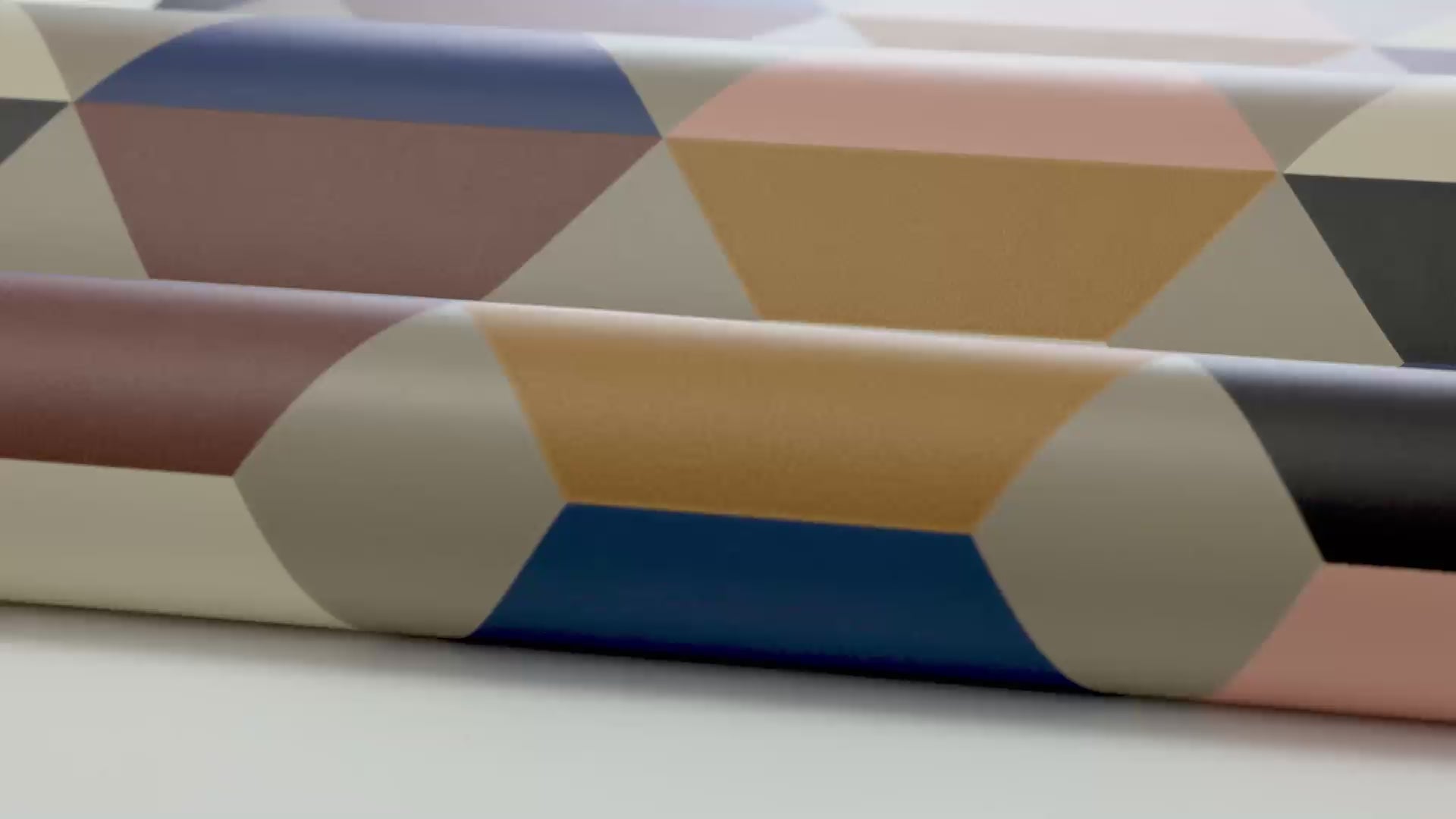 Non-woven paper wallpaper with a geometric pattern PRISMA light multicolored