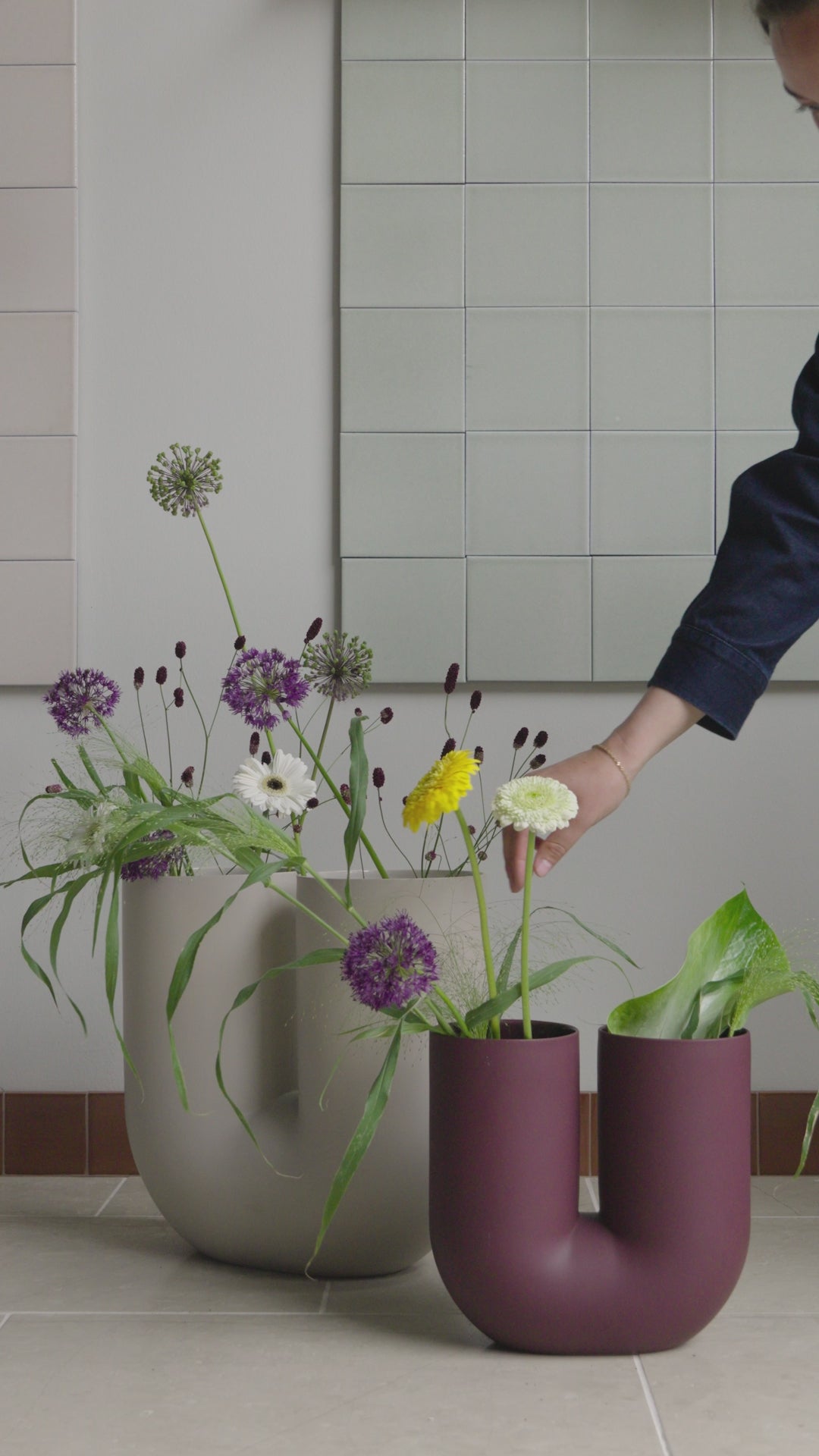 Vase KINK sandfarben