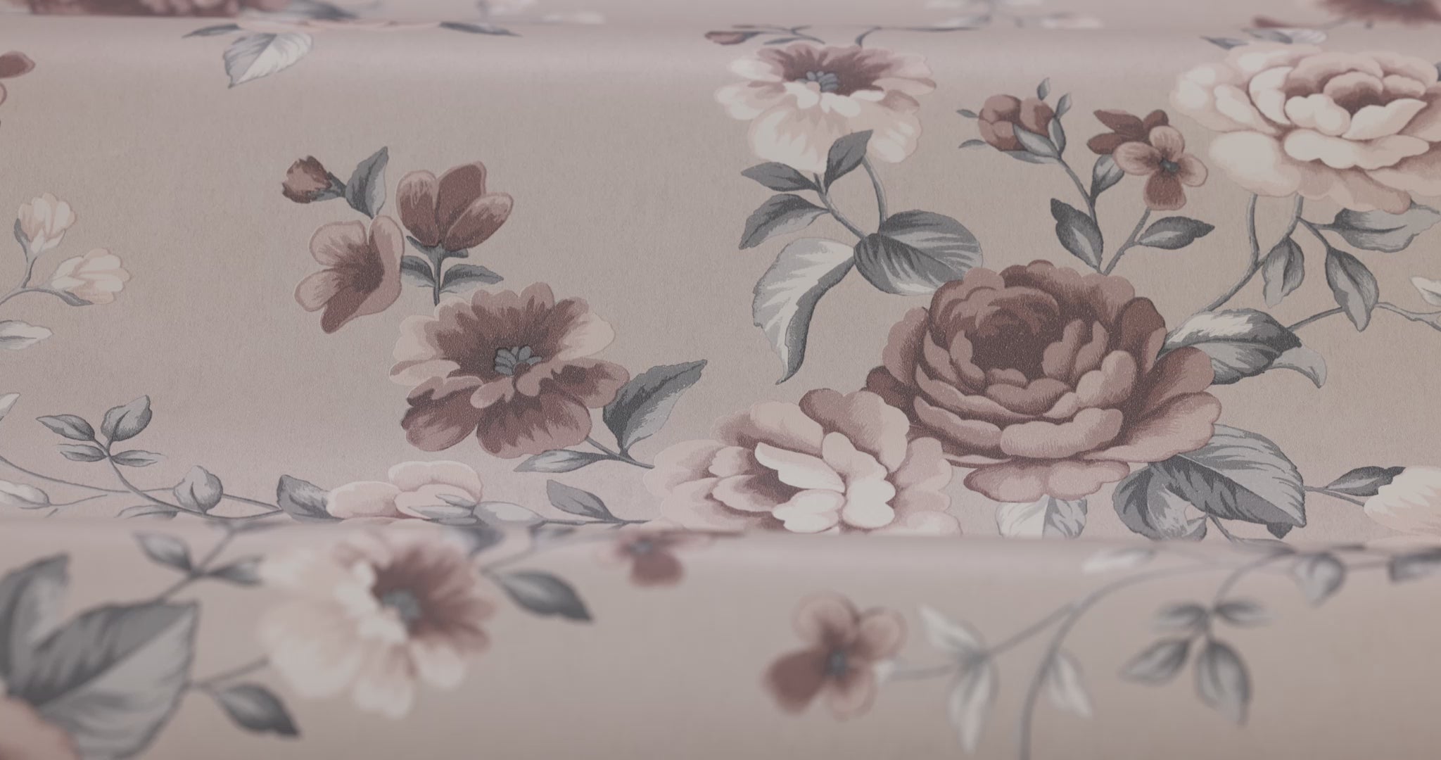 Behang met bloemenmotief NOMI roze