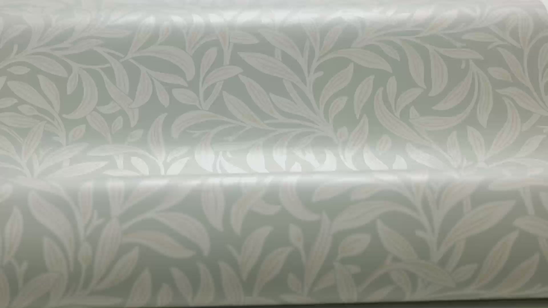 Tapete mit Pflanzenmotiv in Blättern VINTERGRONA grün mit beige