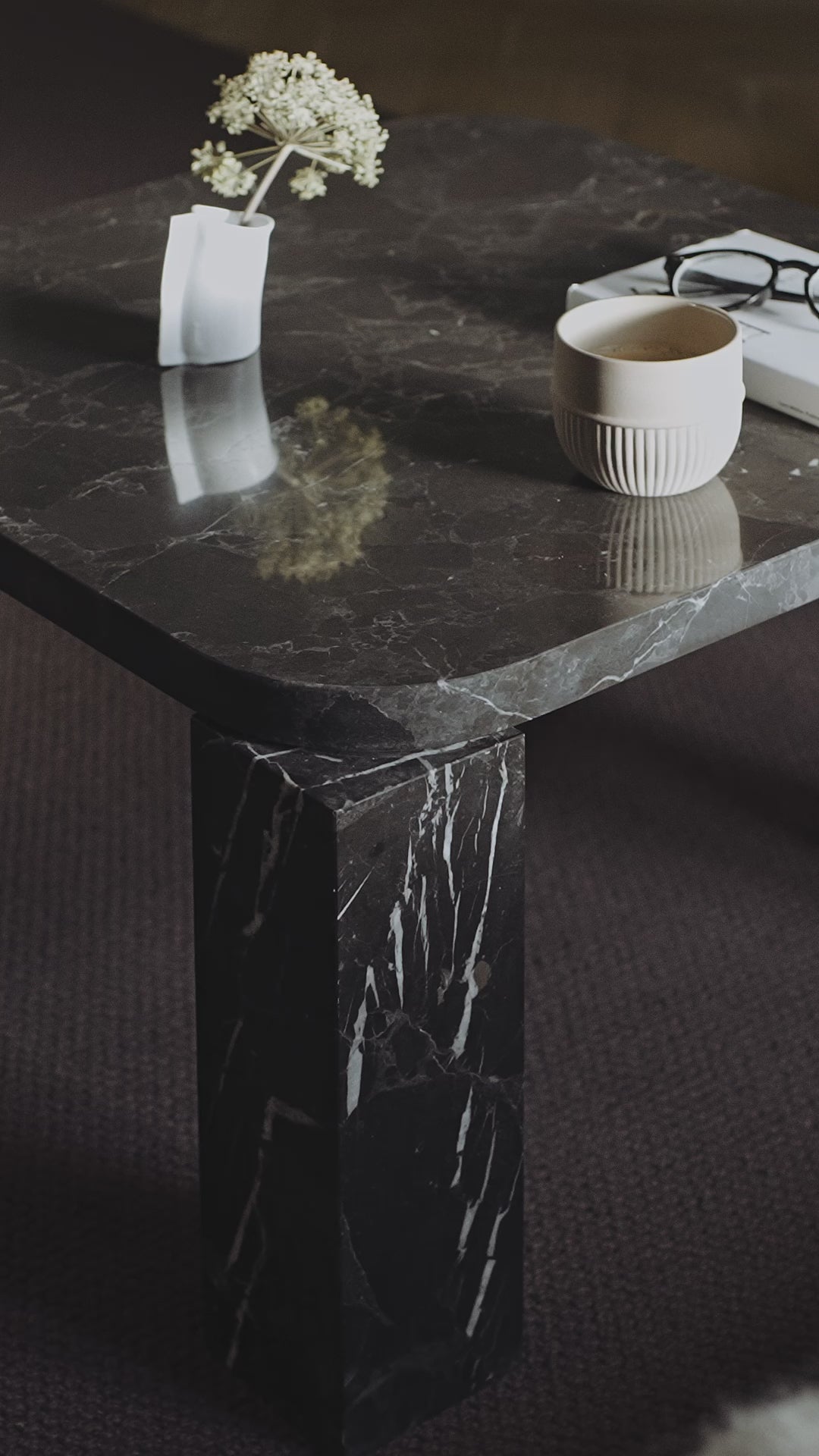 Couchtisch ATLAS schwarzer Marmor