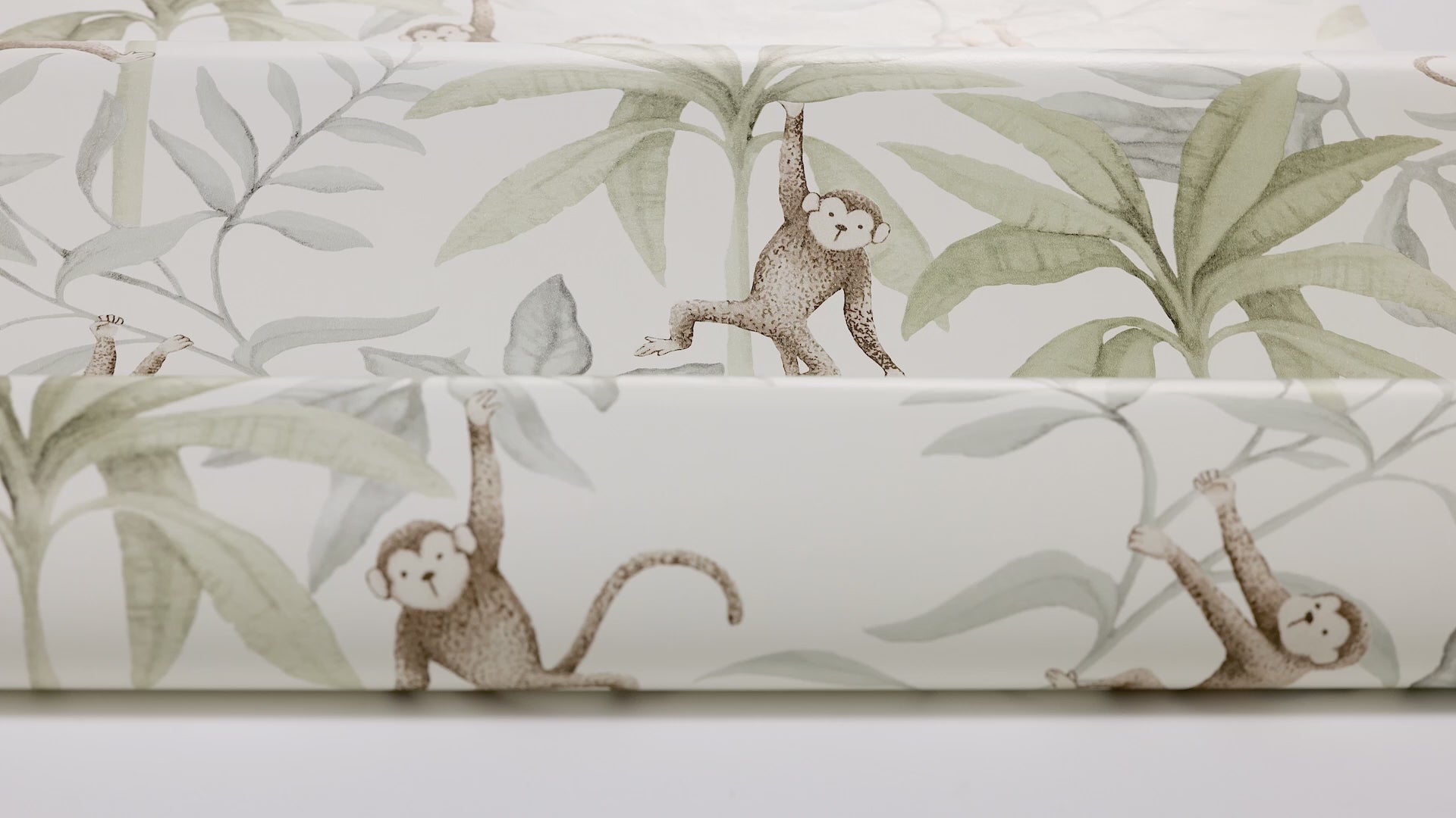 Kinderbehang met jungle-thema JUNGLE FRIENDS wit