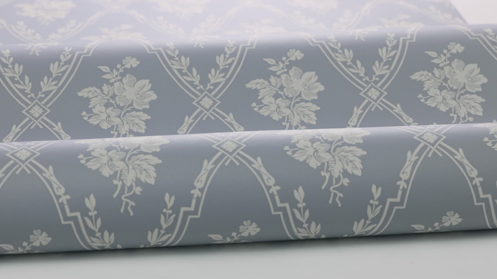 Vliesbehang met plantaal patroon VÄSTIGÅRN blauw