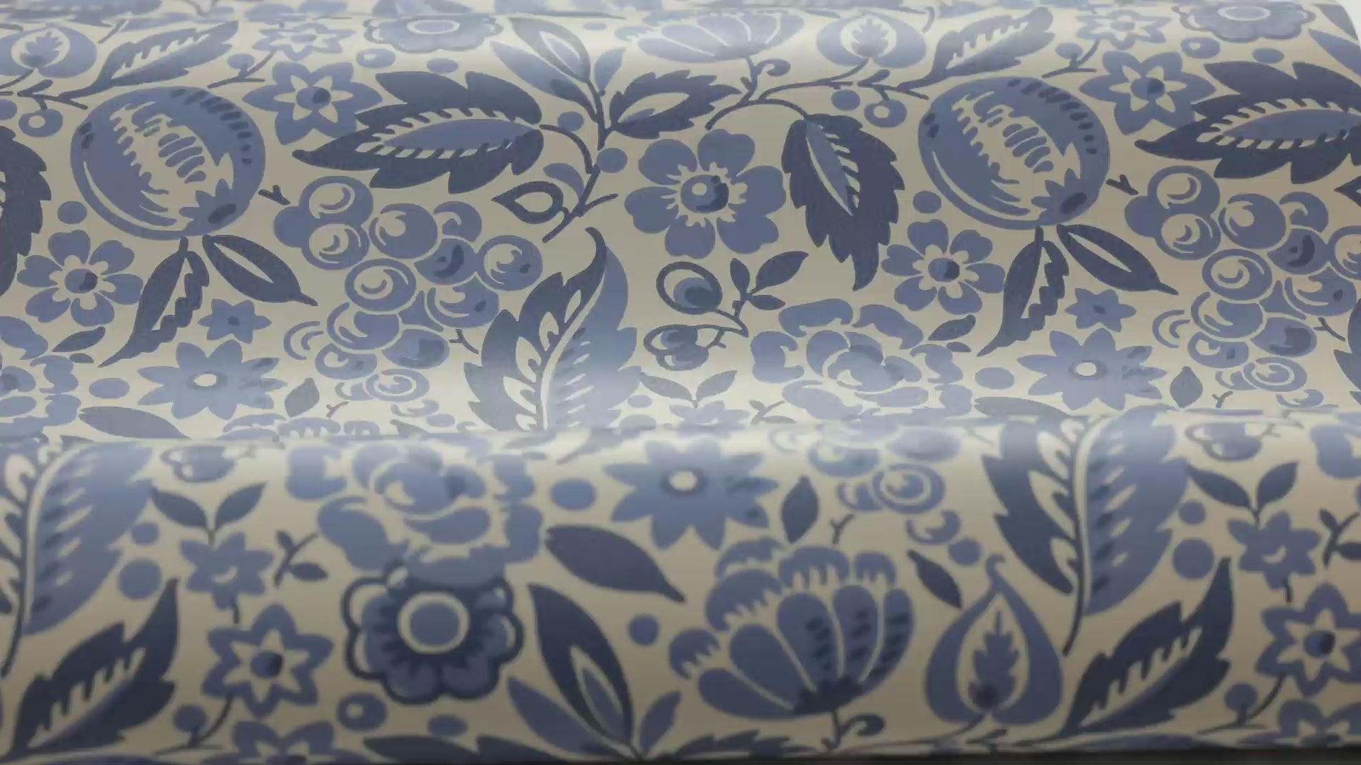 ELISE Blue Floral Pattern Wallpaper