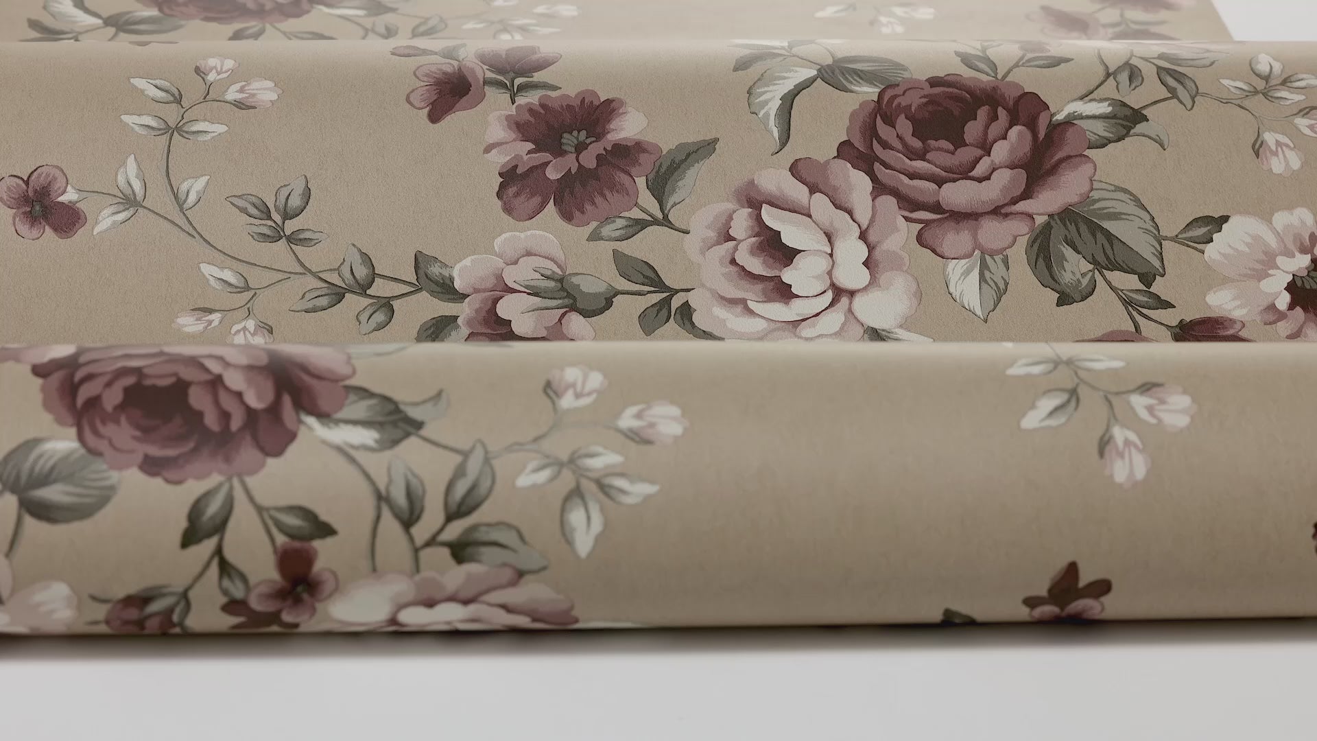 Tapete mit pflanzlichem Blumenmotiv NOMI braun