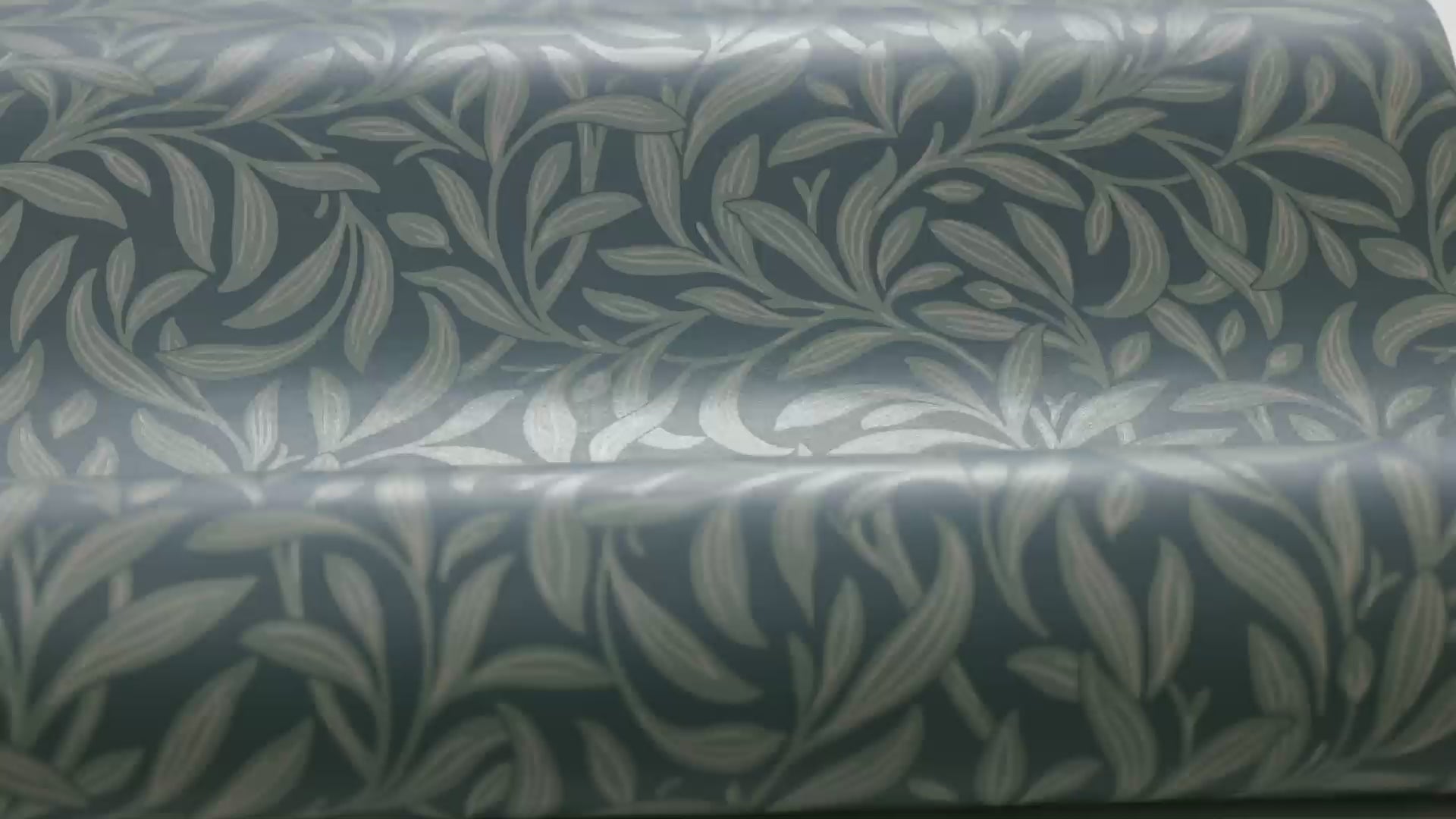 VINTERGRONA Blue and Green Leafy Plant Motif Wallpaper