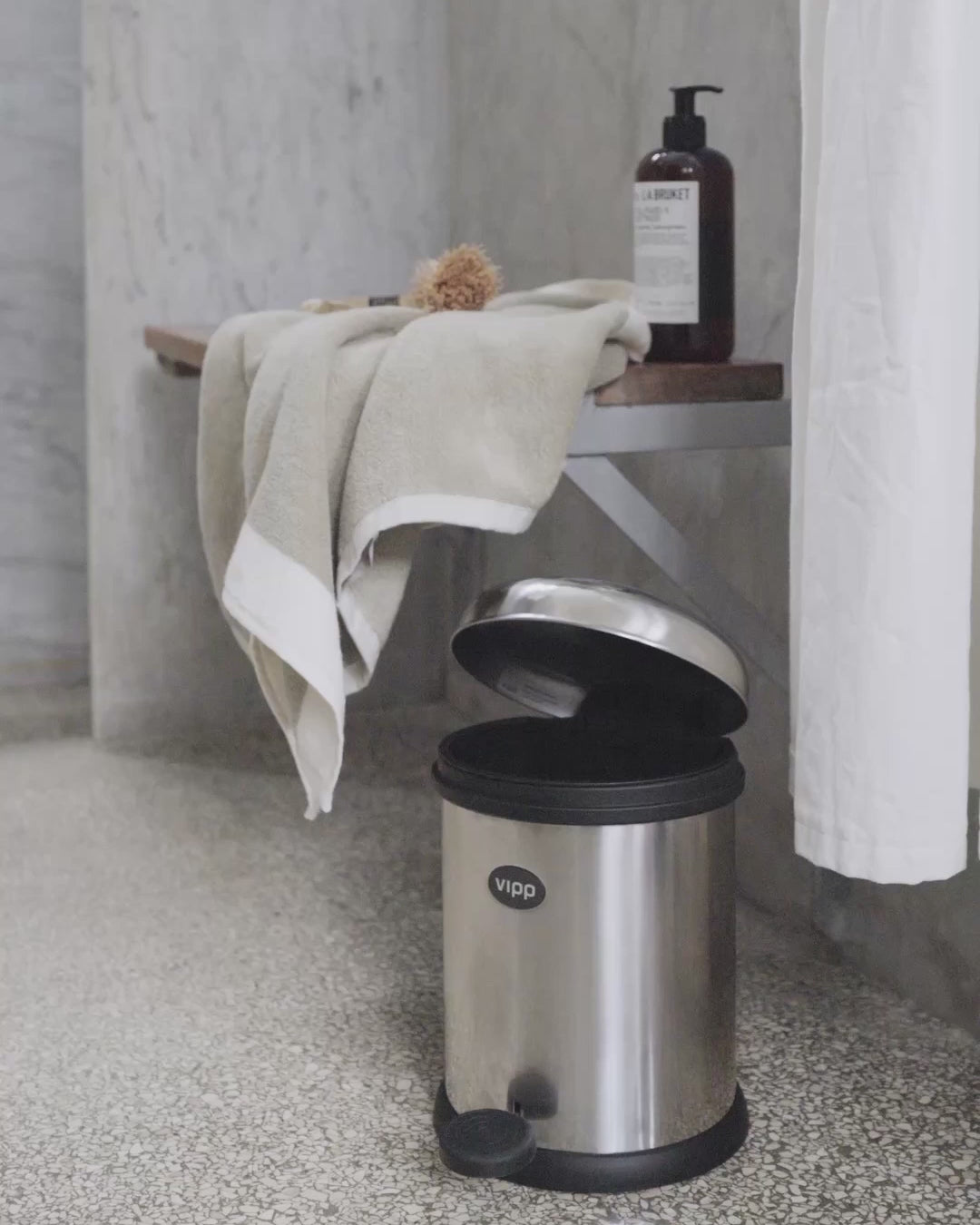 Pedalen prullenbak roestvrij staal