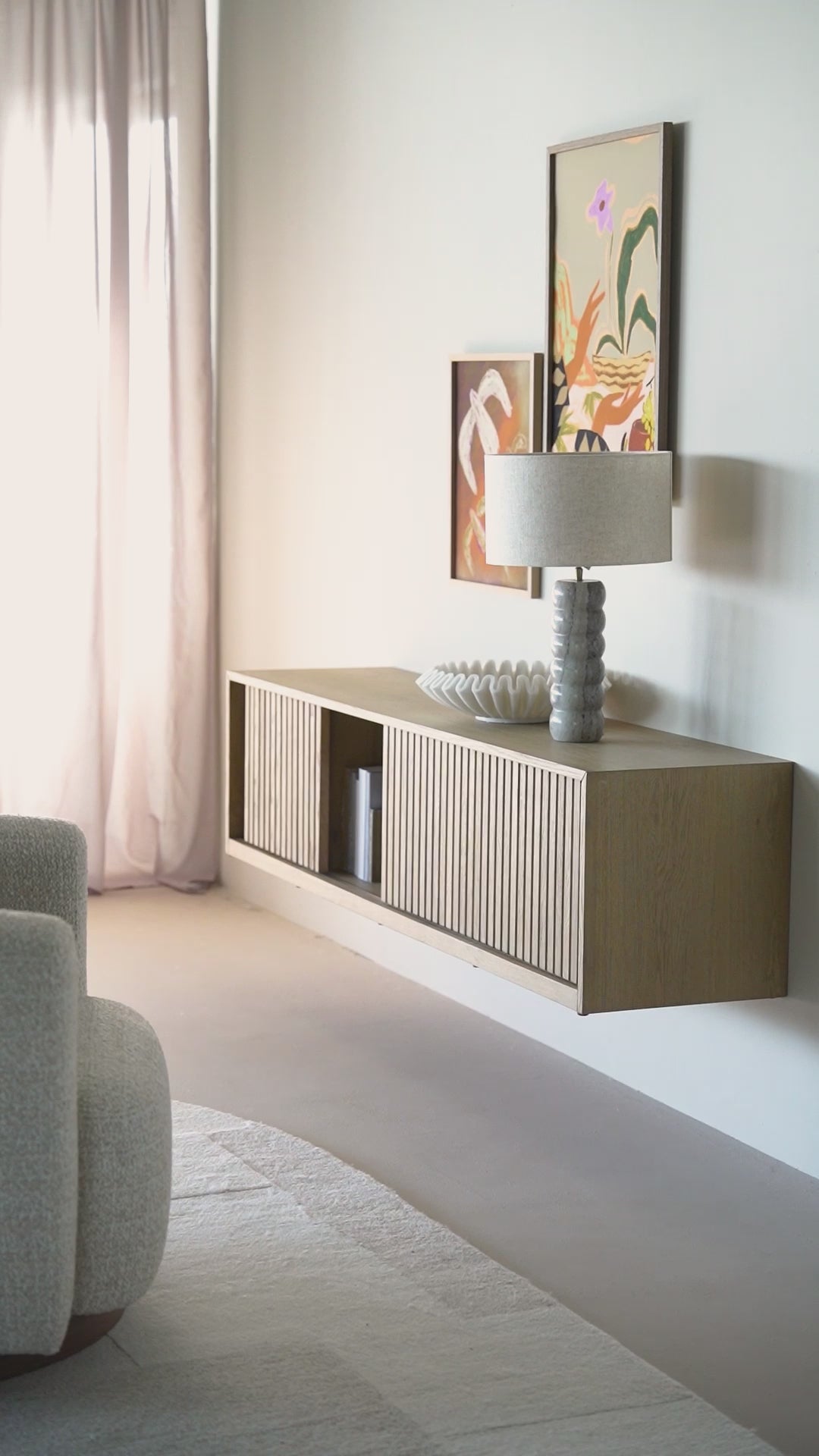 MILO RTV Cabinet Oak Wood