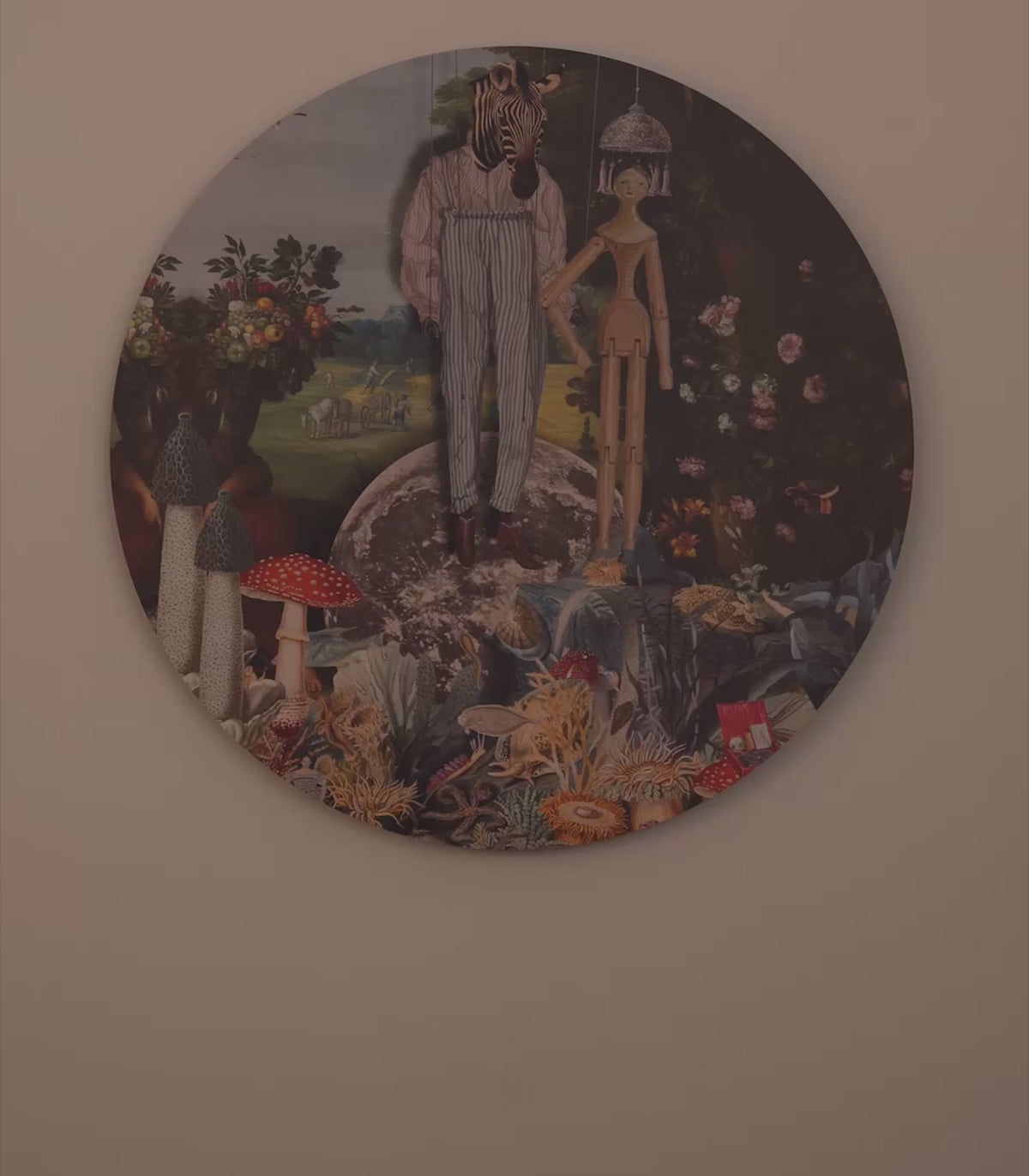 Lampa ścienna DOTS LIGHTING - PUPPETS ciemnozielony z niebieskim