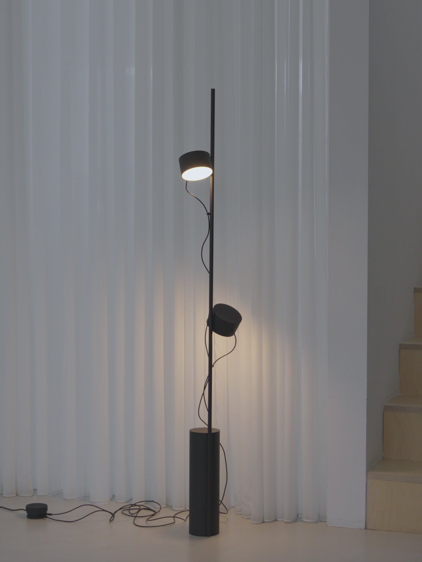 Vloerlamp POST bruin-groen