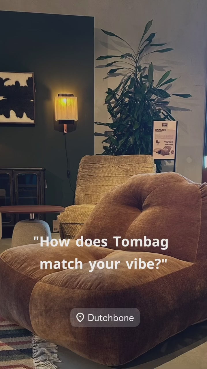 Fauteuil TOMBAG bruin