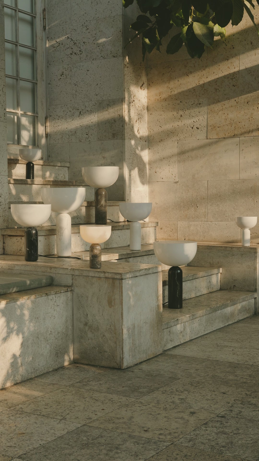 Draagbare lamp KIZU zwart marmer