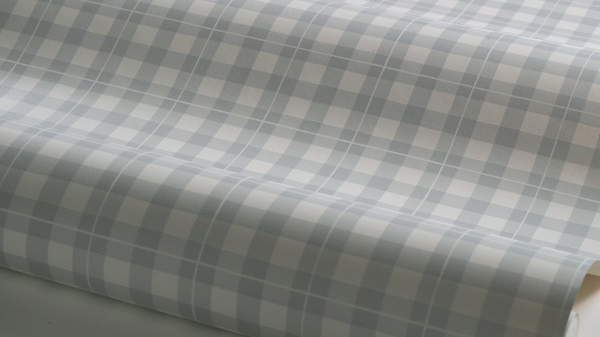 Tapete mit geometrischem Karomuster FRIDA blau mit weiß