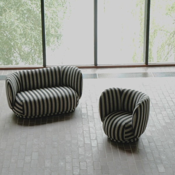 Fauteuil RICO LOUNGE Rijke Fluweel roestkleurig