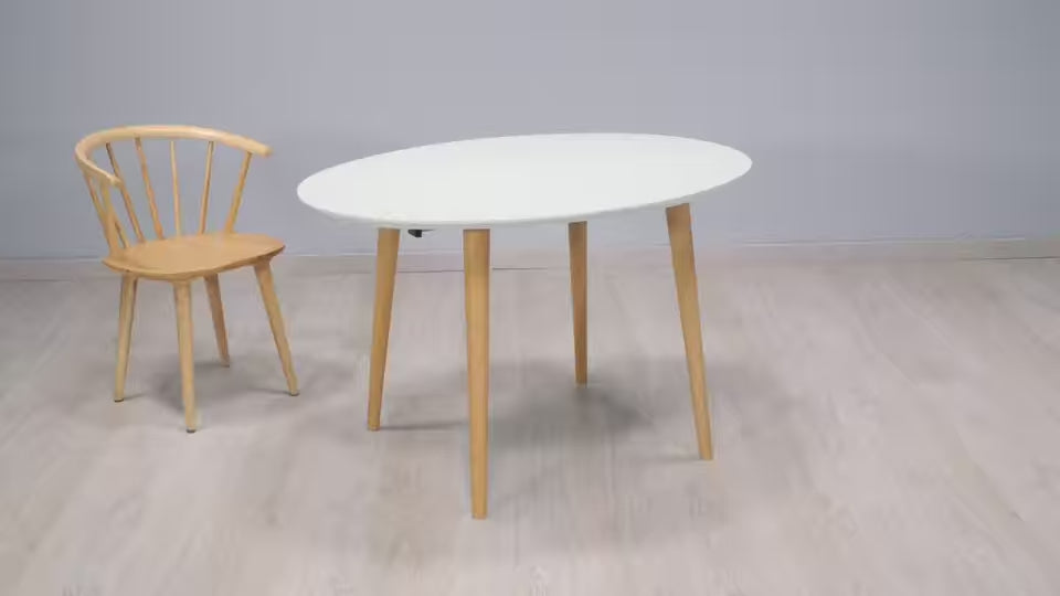 OVAL EXTENDABLE TABLE OQUI OAK VENEER