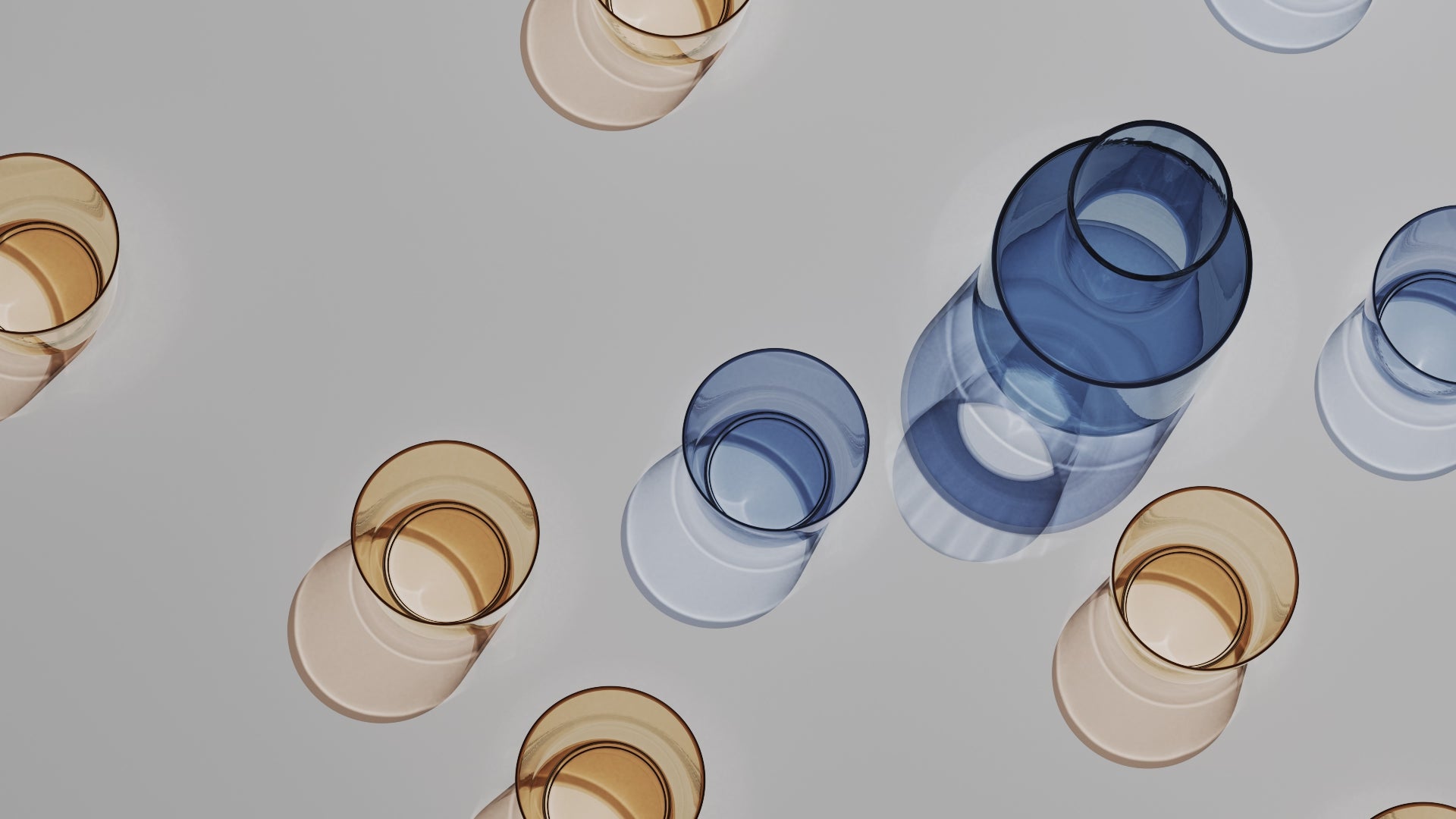 RAISE Dark Blue Glasses Set