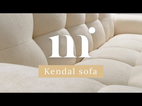 Sofa aksamitna 4-osobowa KENDAL szary – Micadoni