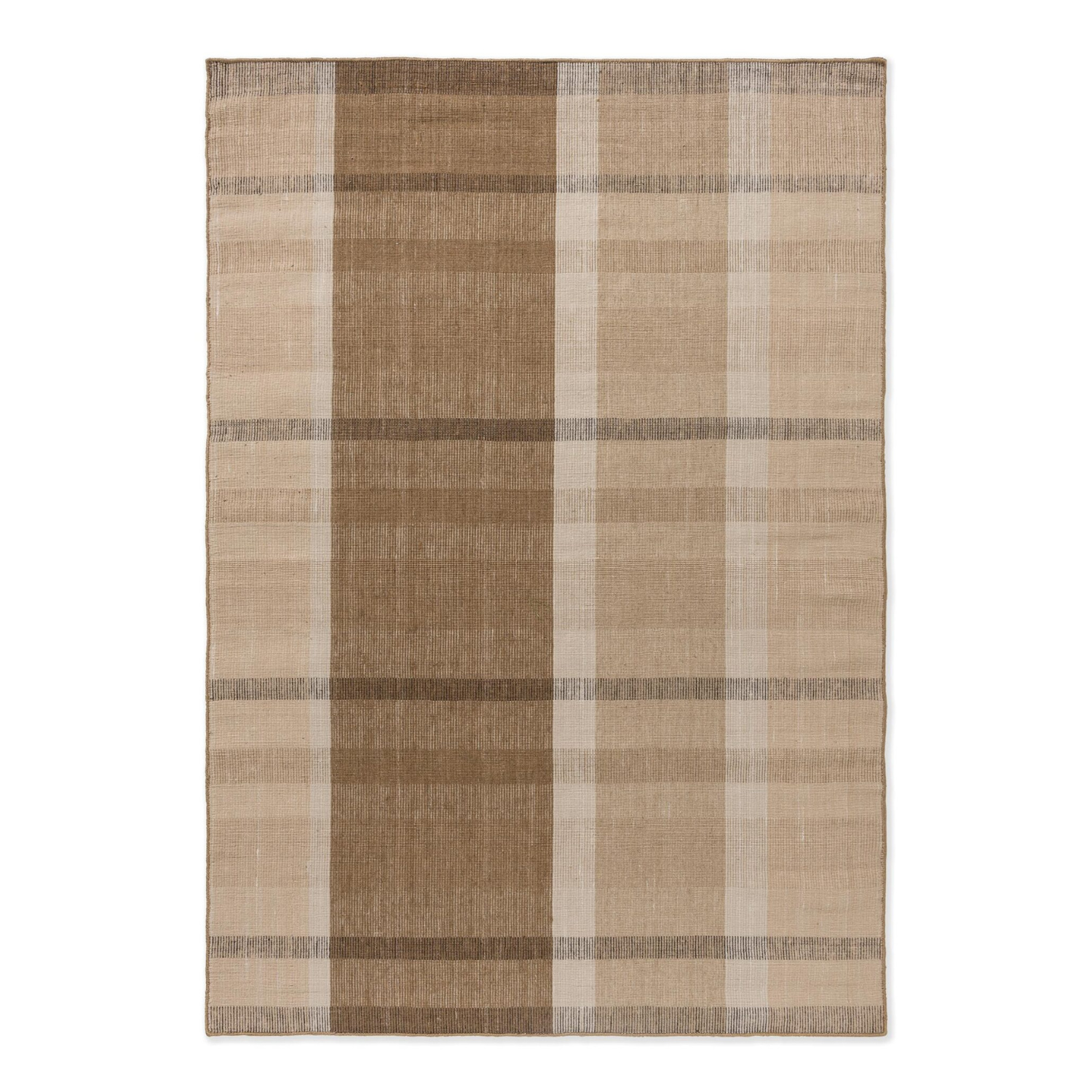 Buitenkleed ZONA BLOCK STRIPE & CHECK bruin-beige