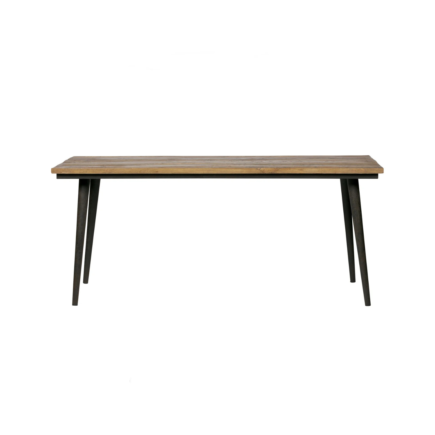 Table Guild Wood with a black metal base