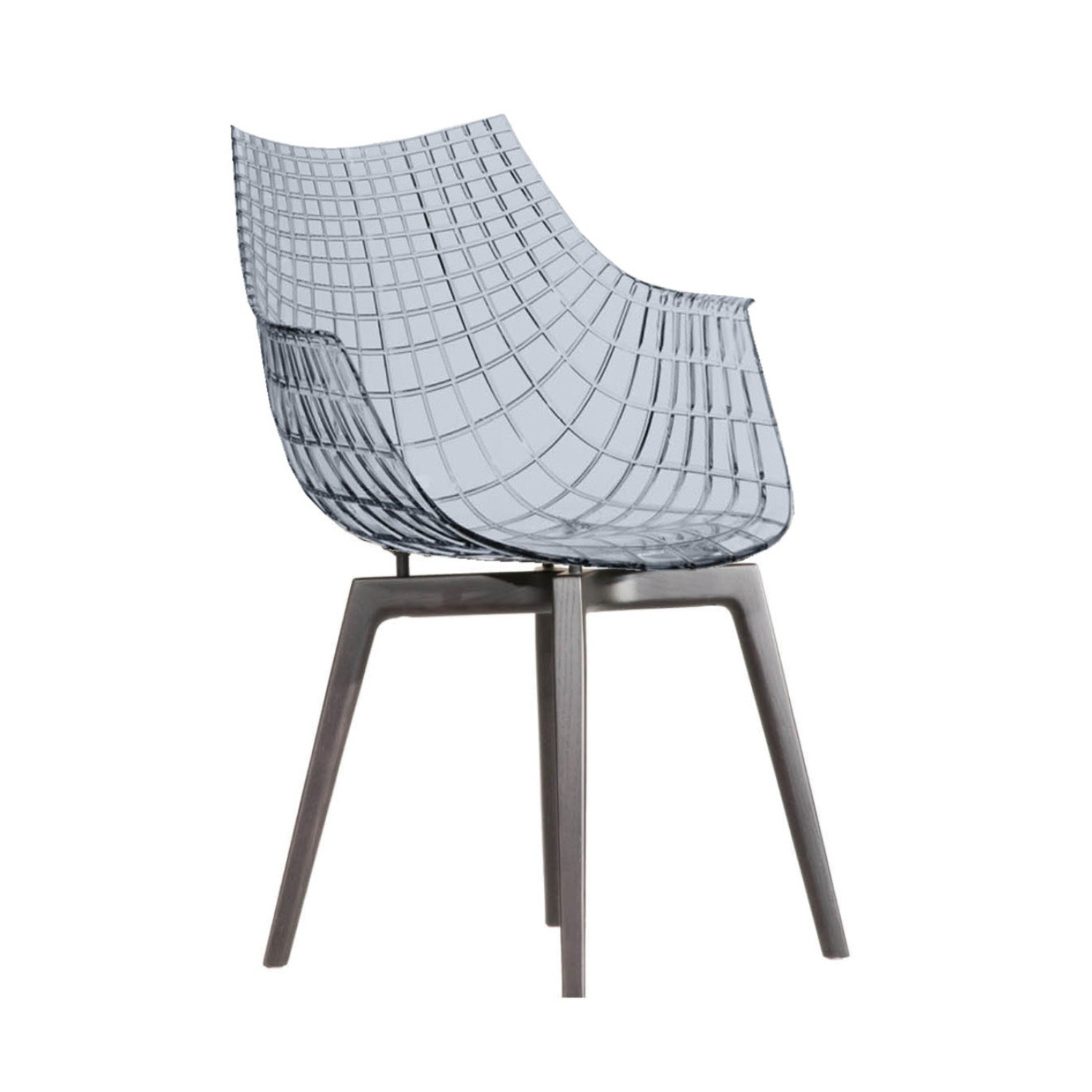 Meridiana -Stuhl mit schwarzer Asche Basis geraucht