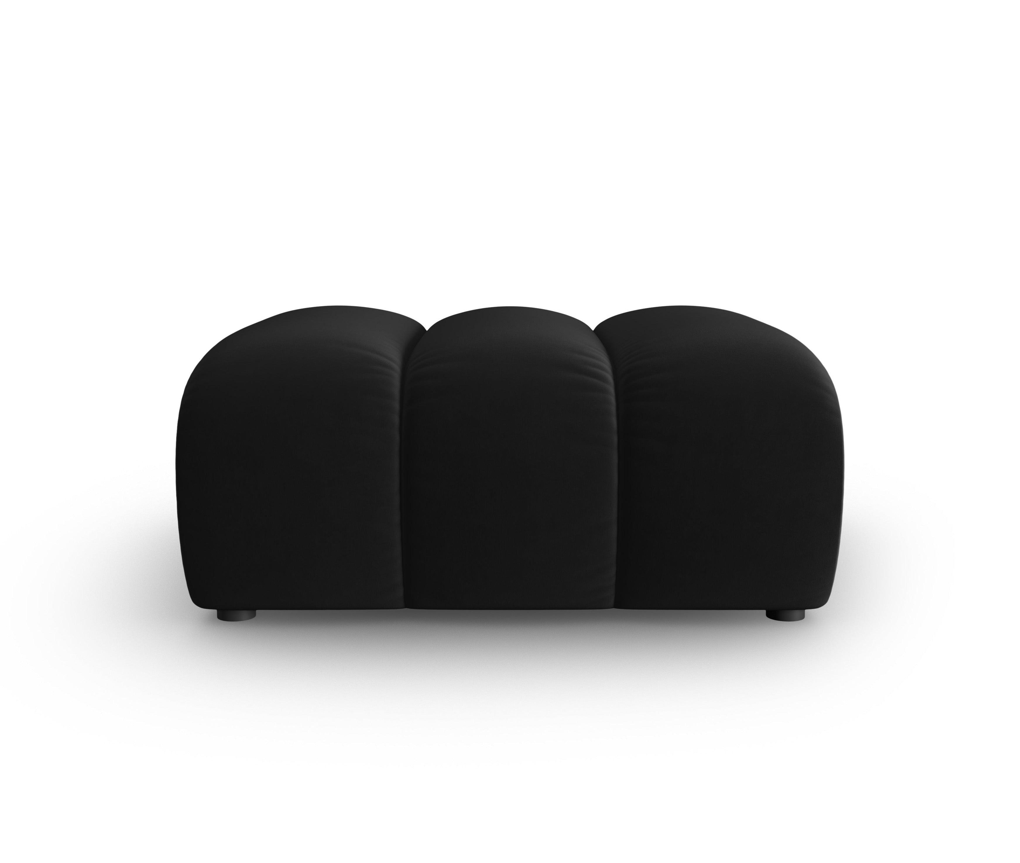 Puf aksamitny SKYLER czarny Interieurs 86    Eye on Design