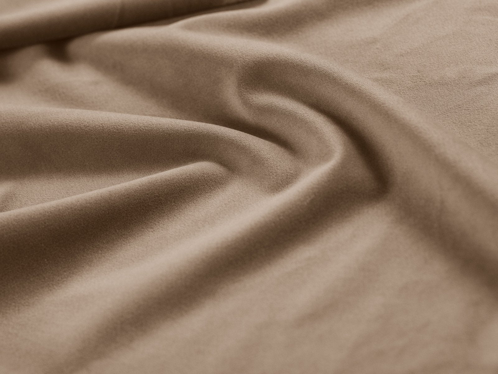 Rechteckiger Samtpouf GEORGIA Mandelbeige