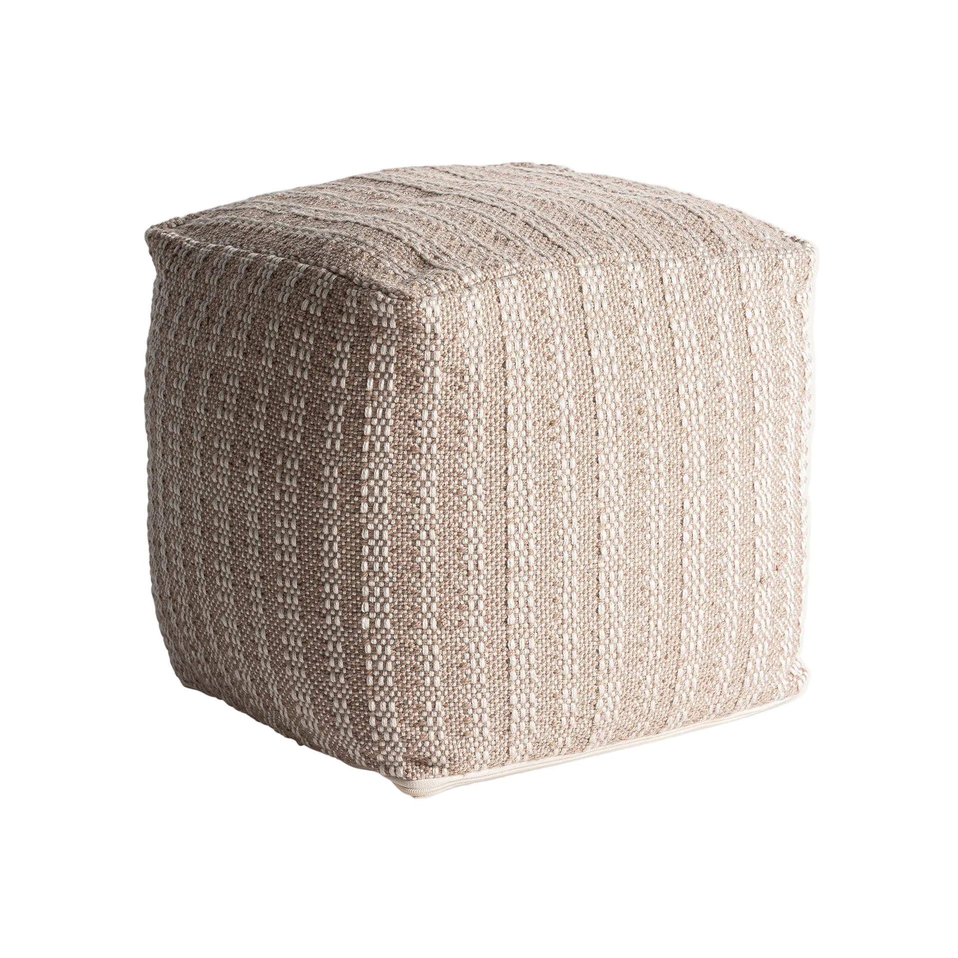 KIRHO Beige Outdoor Pouf