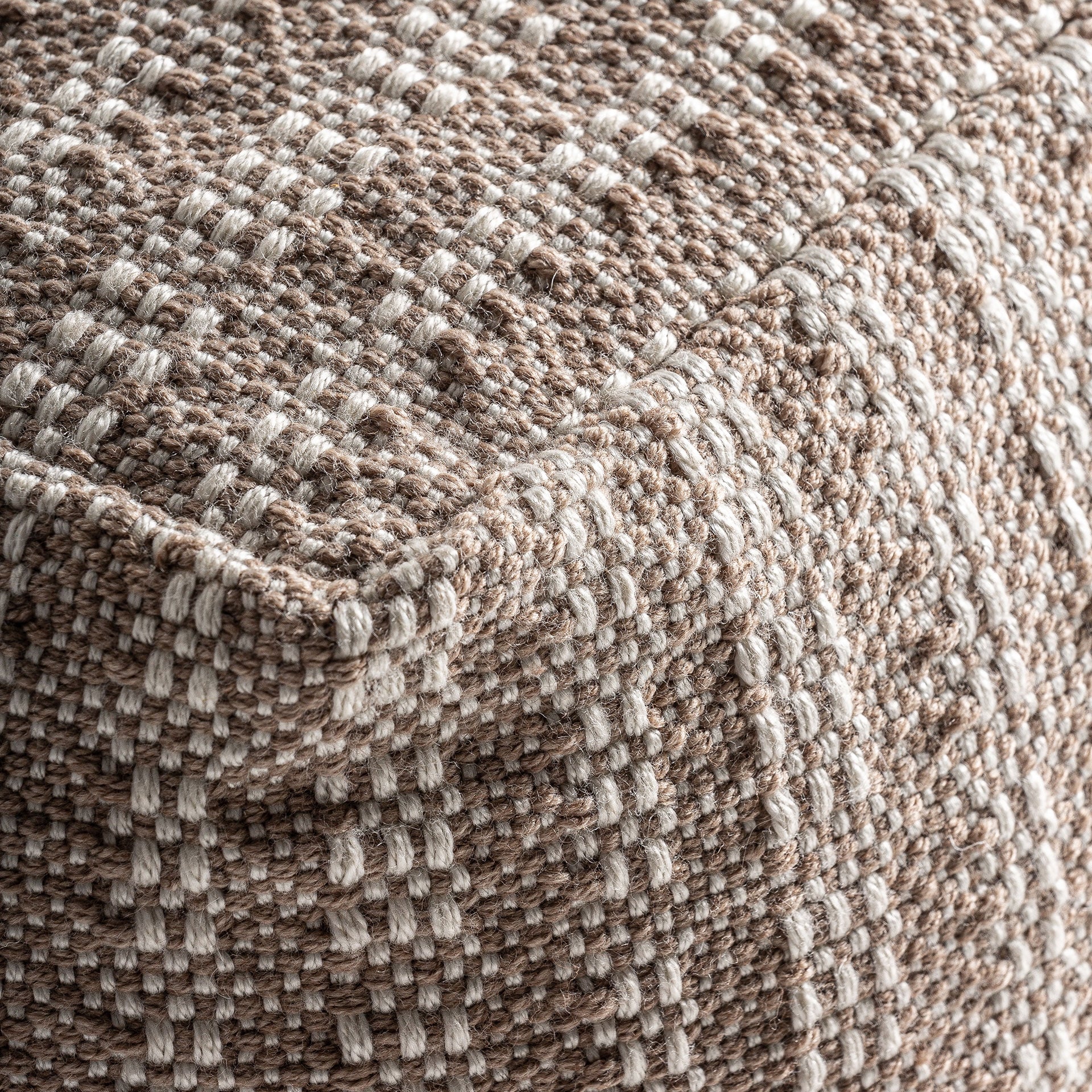 KIRHO Beige Outdoor Pouf