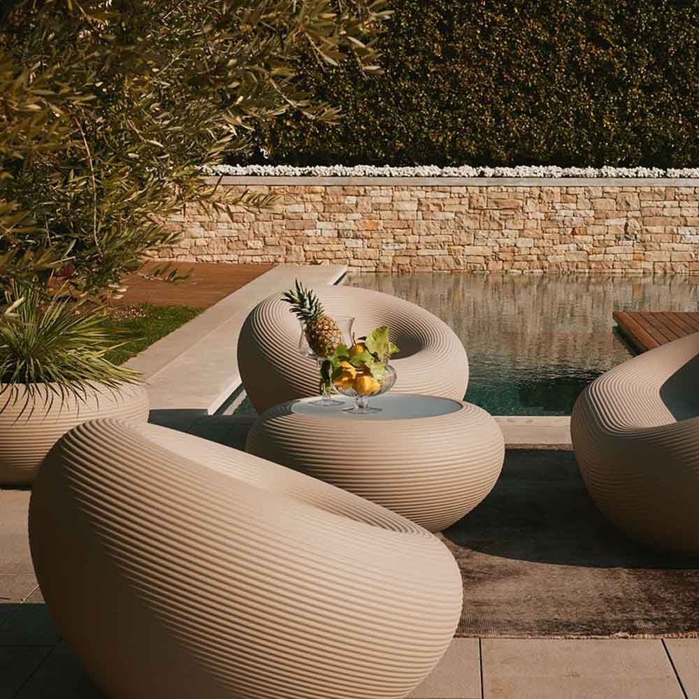 NAMI Outdoor-Couchtisch Warmes Grau