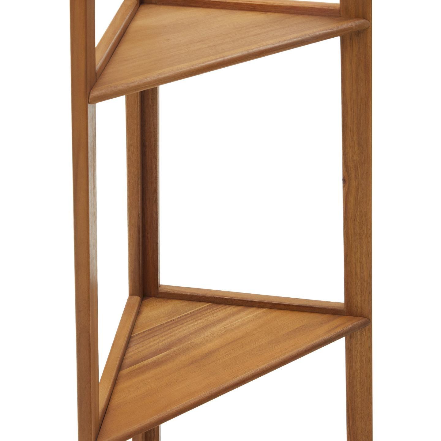 Regał ogrodowy z trójkątnymi półkami VICTORA lite drewno akacjowe La Forma    Eye on Design