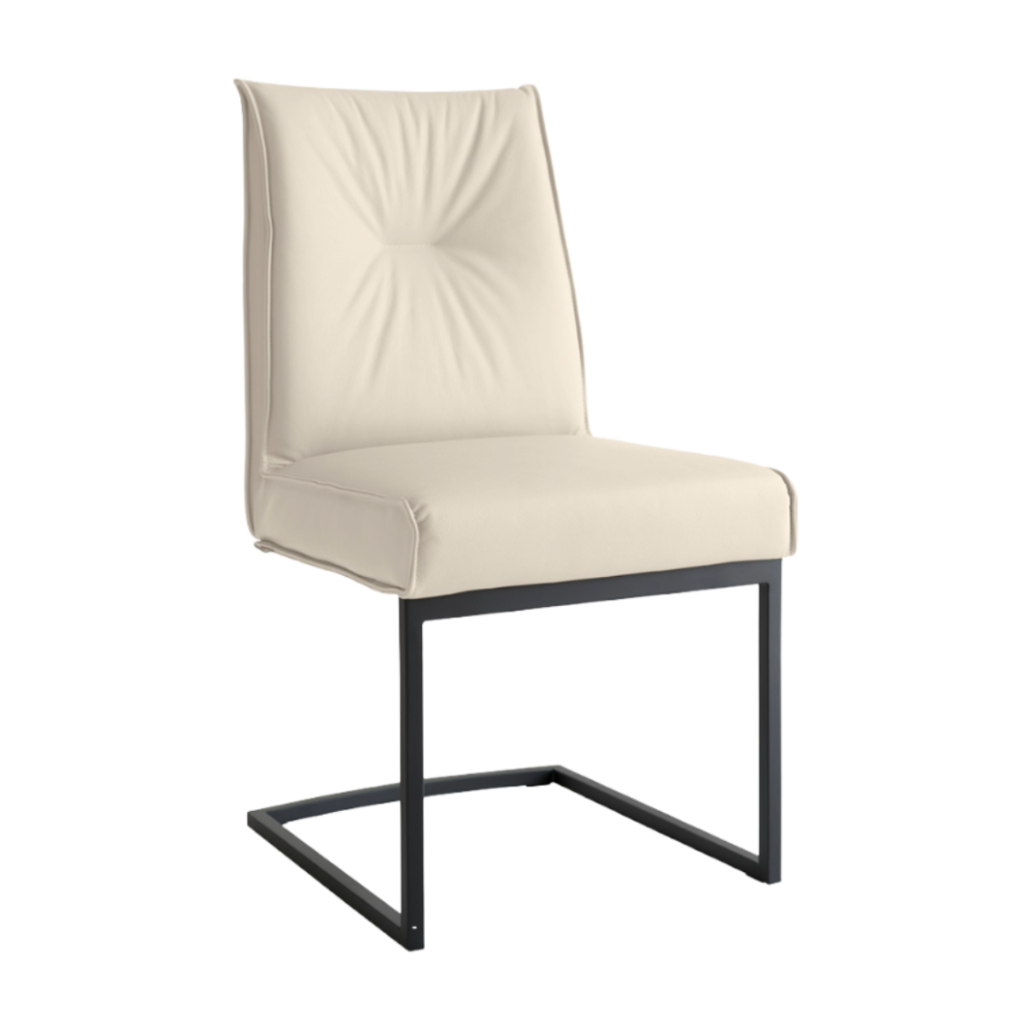 Chair ROMY cream seat with black base