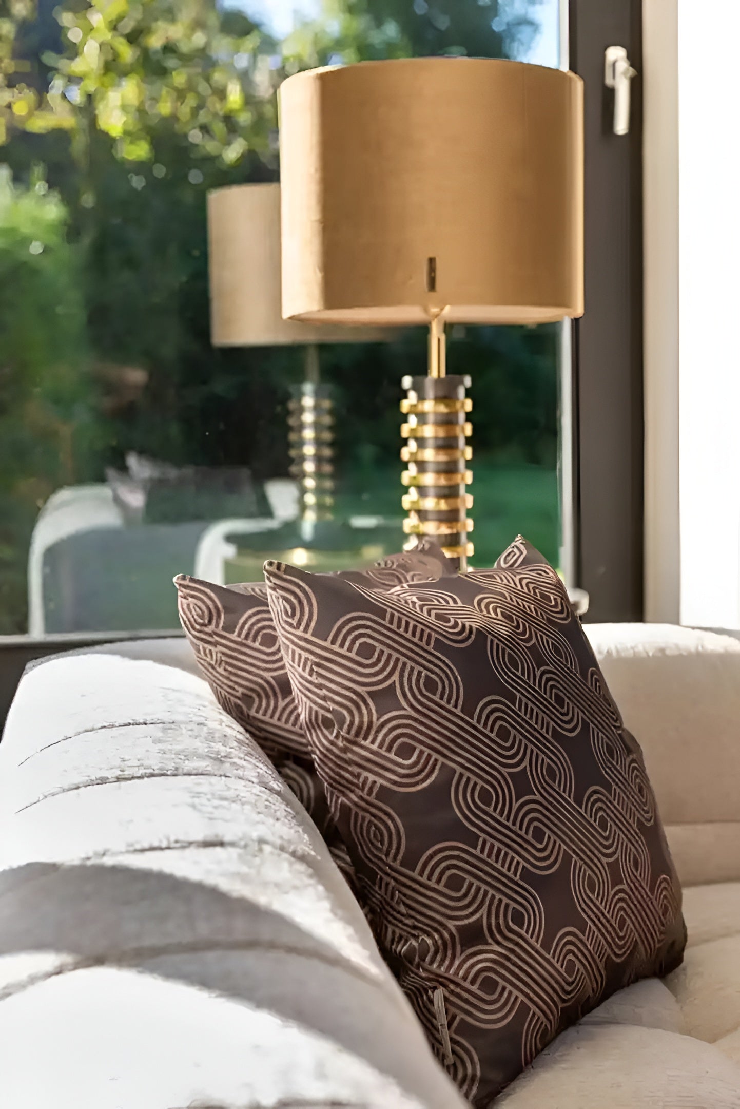 Kussen MEAGAN donkerbruin