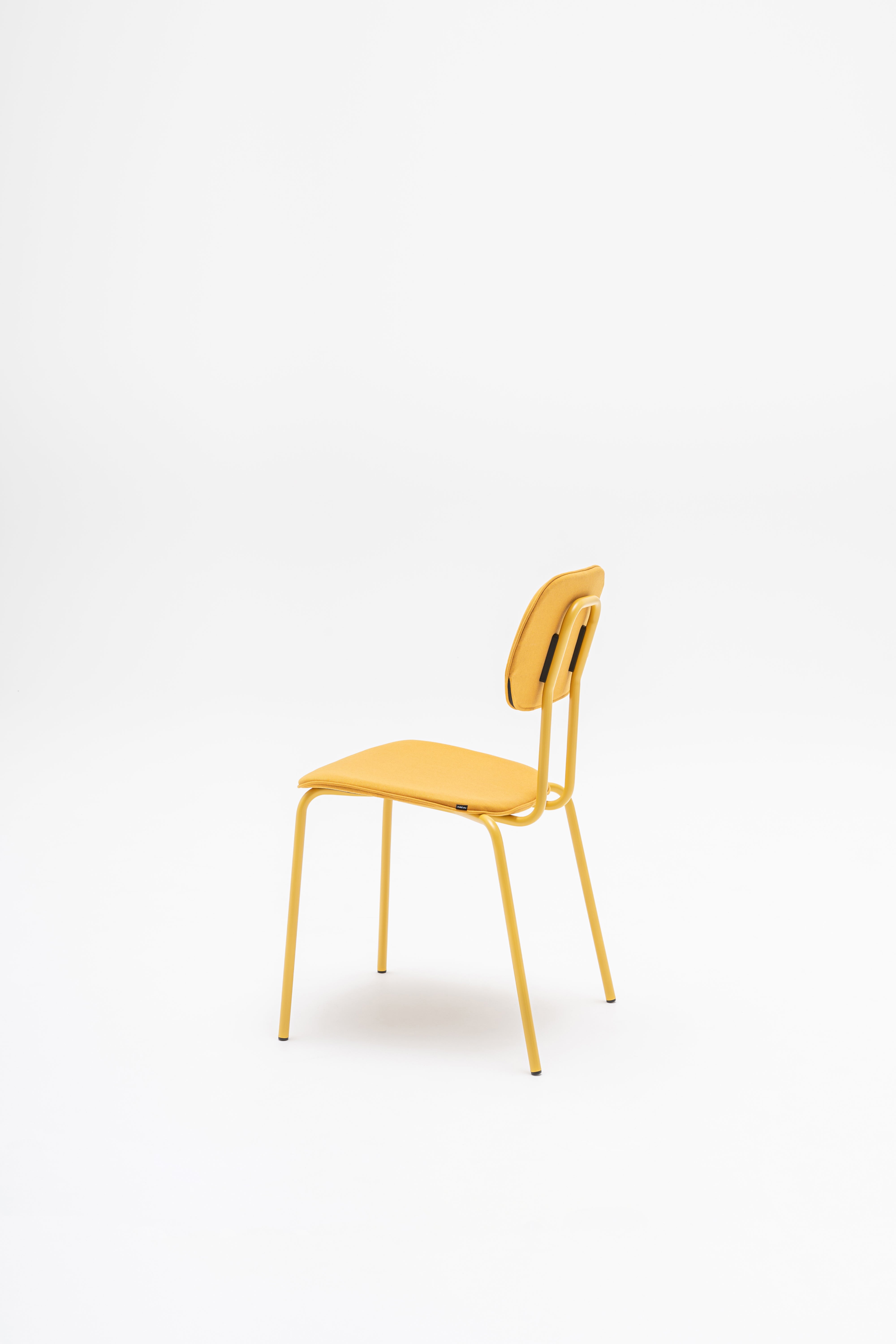 Gestoffeerde stoel NEW SCHOOL met metalen basis