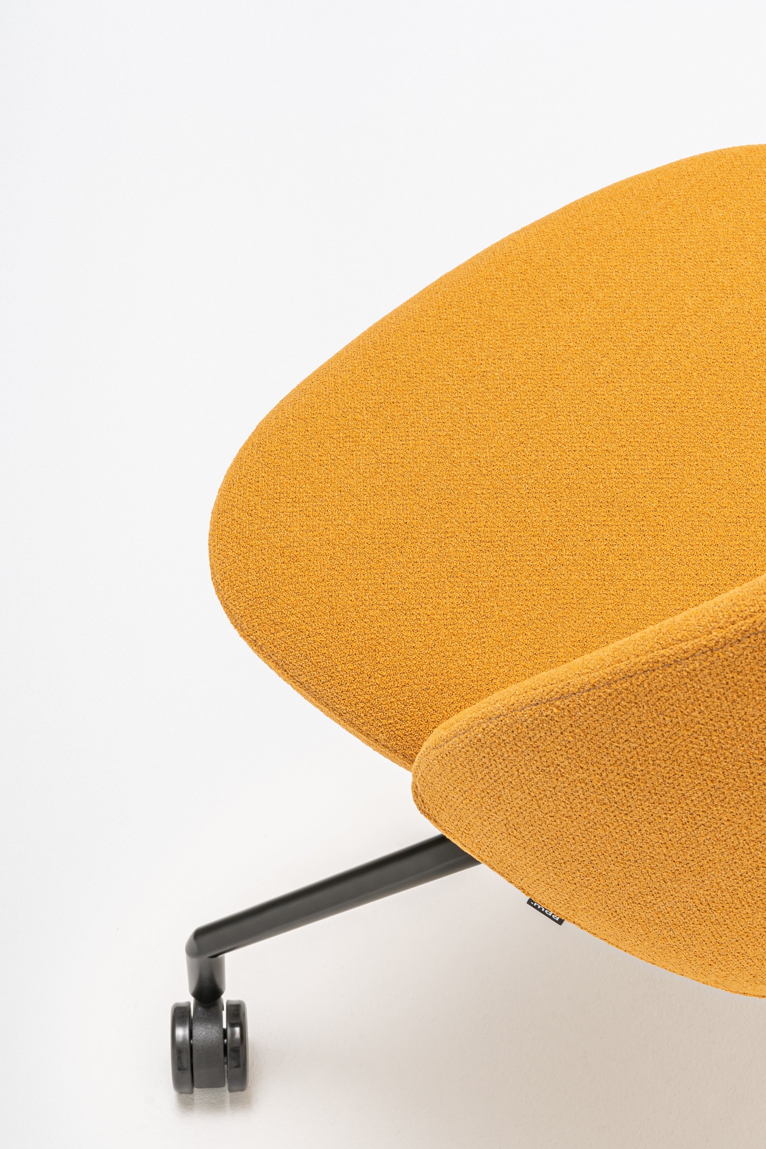 Draaistoel met hoge rugleuning PARALEL metalen basis met wielen voor harde oppervlakken