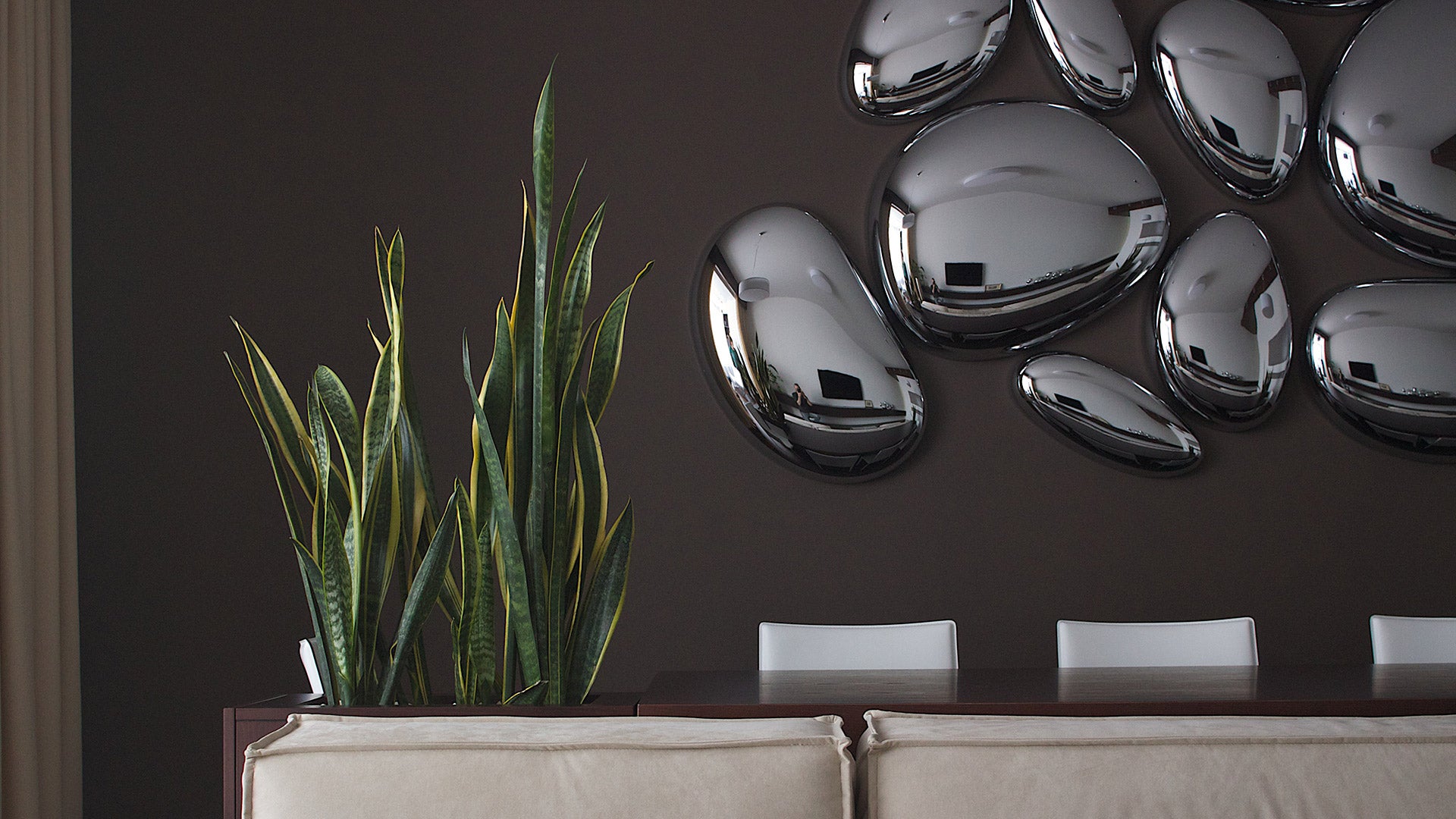 Plafondlamp SKYDRO chroom
