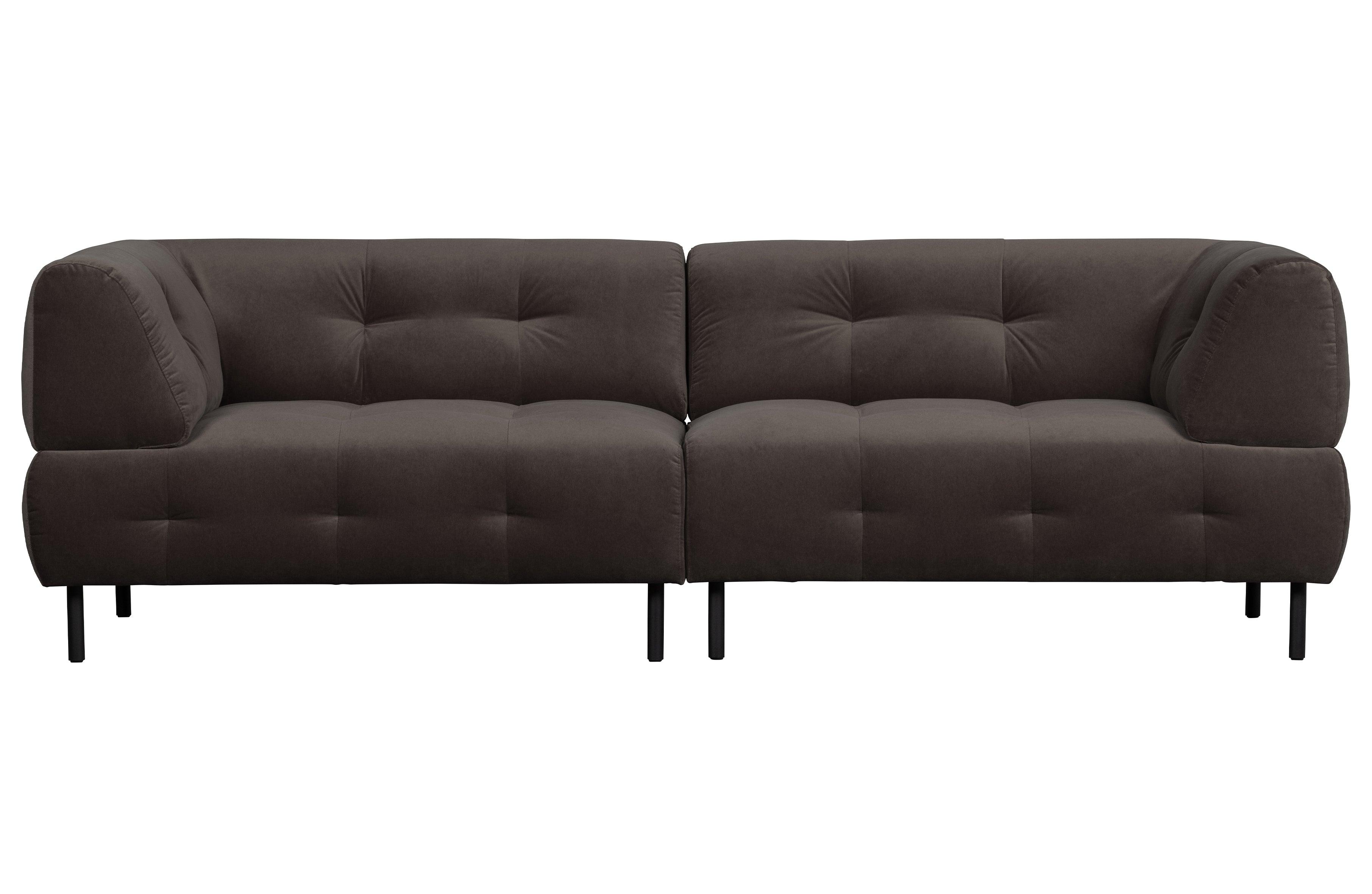 Sofa 4-osobowa aksamitna LLOYD ciemnoszary Woood Exclusive    Eye on Design