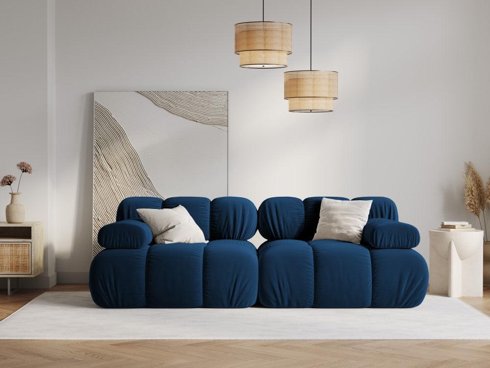 Sofa aksamitna 2-osobowa TROPEA granat królewski Milo Casa    Eye on Design