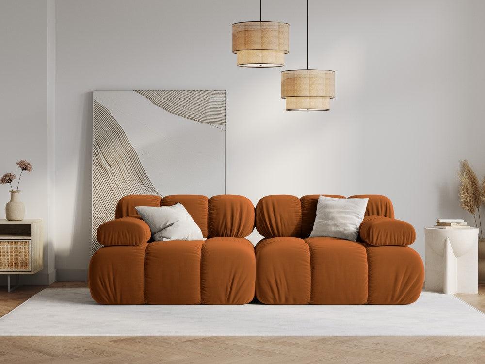 Sofa aksamitna 2-osobowa TROPEA terracotta Milo Casa    Eye on Design